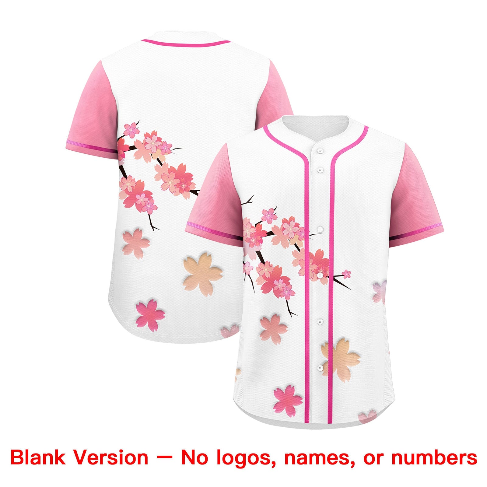 Custom White pink Gradient Fashion Elastic Baseball Jersey| KXKSHOP