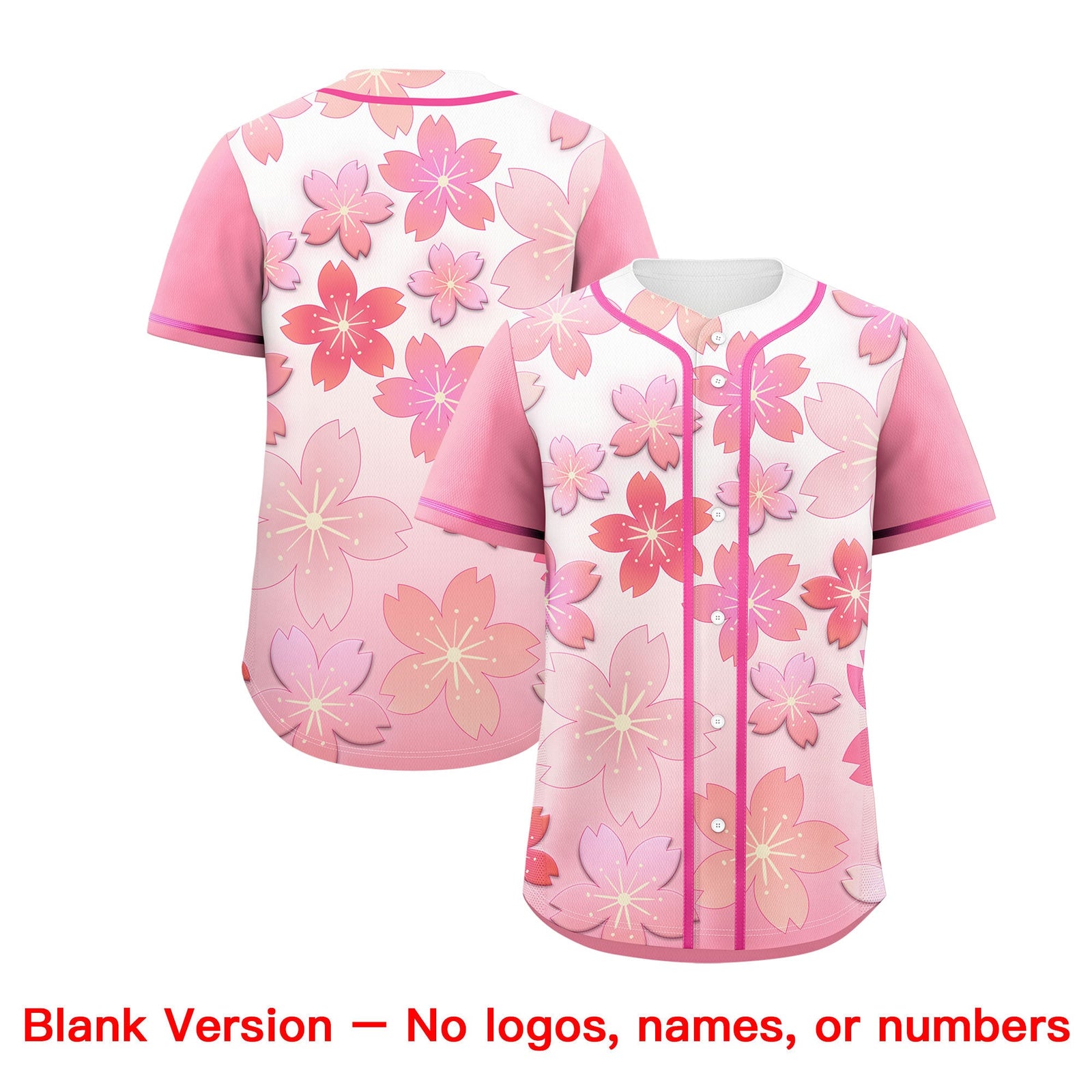 Custom Pink Gradient Fashion Elastic Baseball Jersey| KXKSHOP