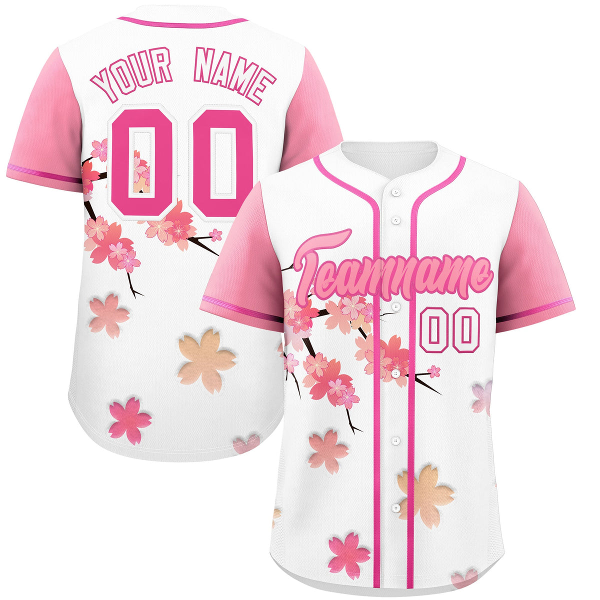 Custom White pink Gradient Fashion Elastic Baseball Jersey| KXKSHOP