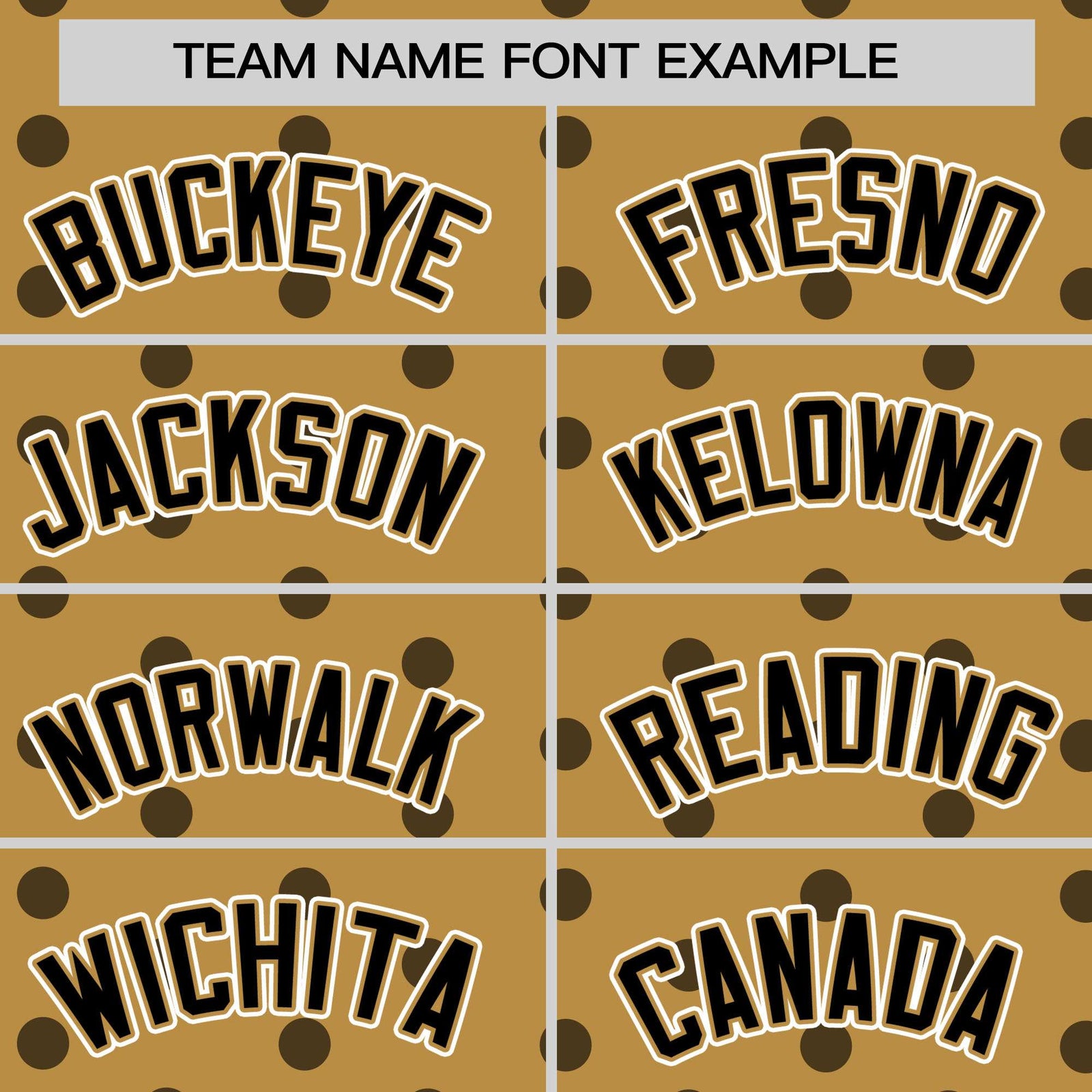 Custom Old Gold Black Personalized Polka Dot Graffiti Pattern Authentic Baseball Jersey