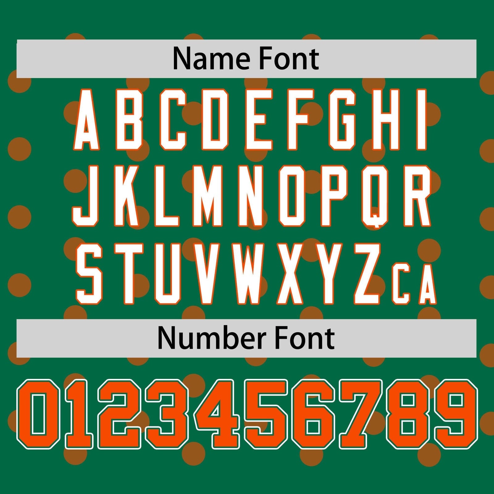 Custom Kelly Green Orange Personalized Polka Dot Graffiti Pattern Authentic Baseball Jersey