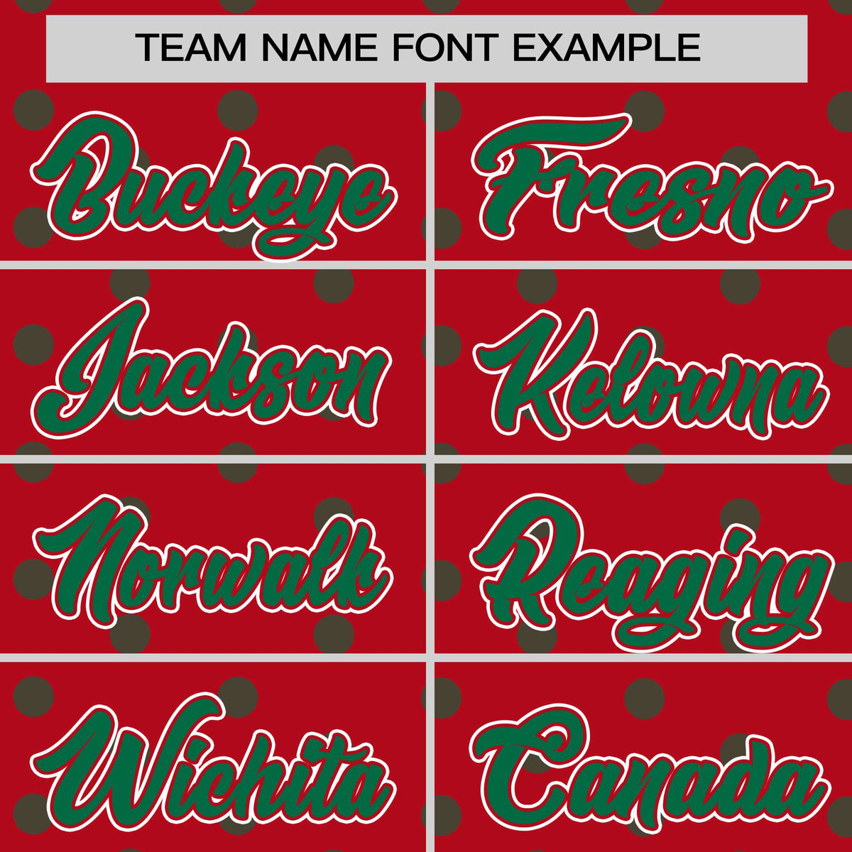 Custom Red Kelly Green Personalized Polka Dot Graffiti Pattern Authentic Baseball Jersey