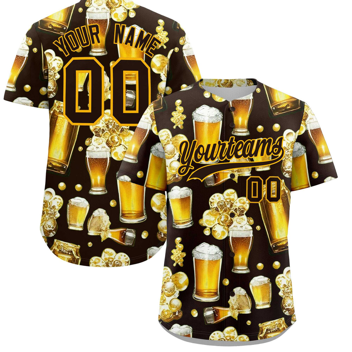 Custom Brown Personalized Team Shirts for Parties &amp; Training | KXKSHOP