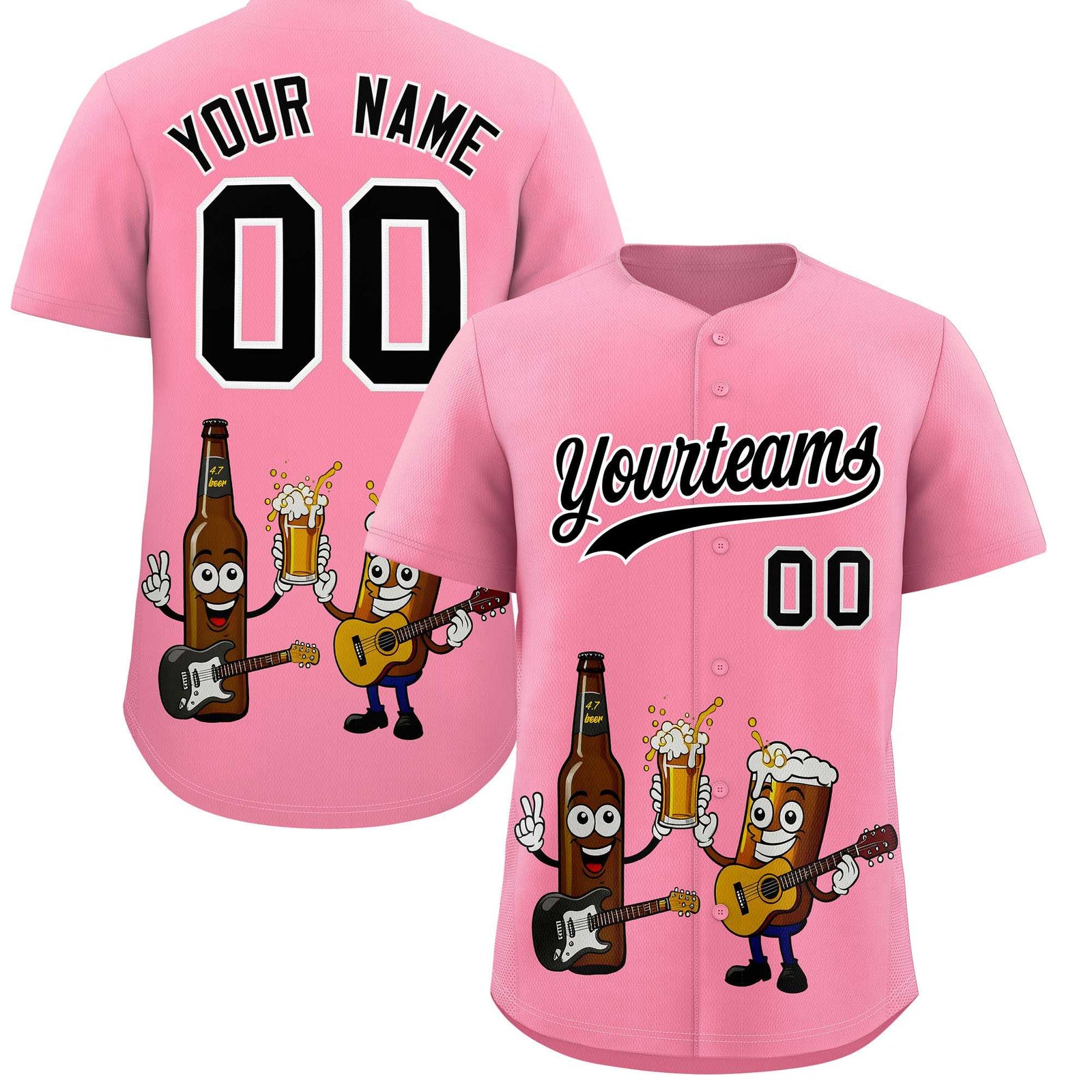 Custom Light Pink Personalized Team Shirts for Parties & Training | KXKSHOP