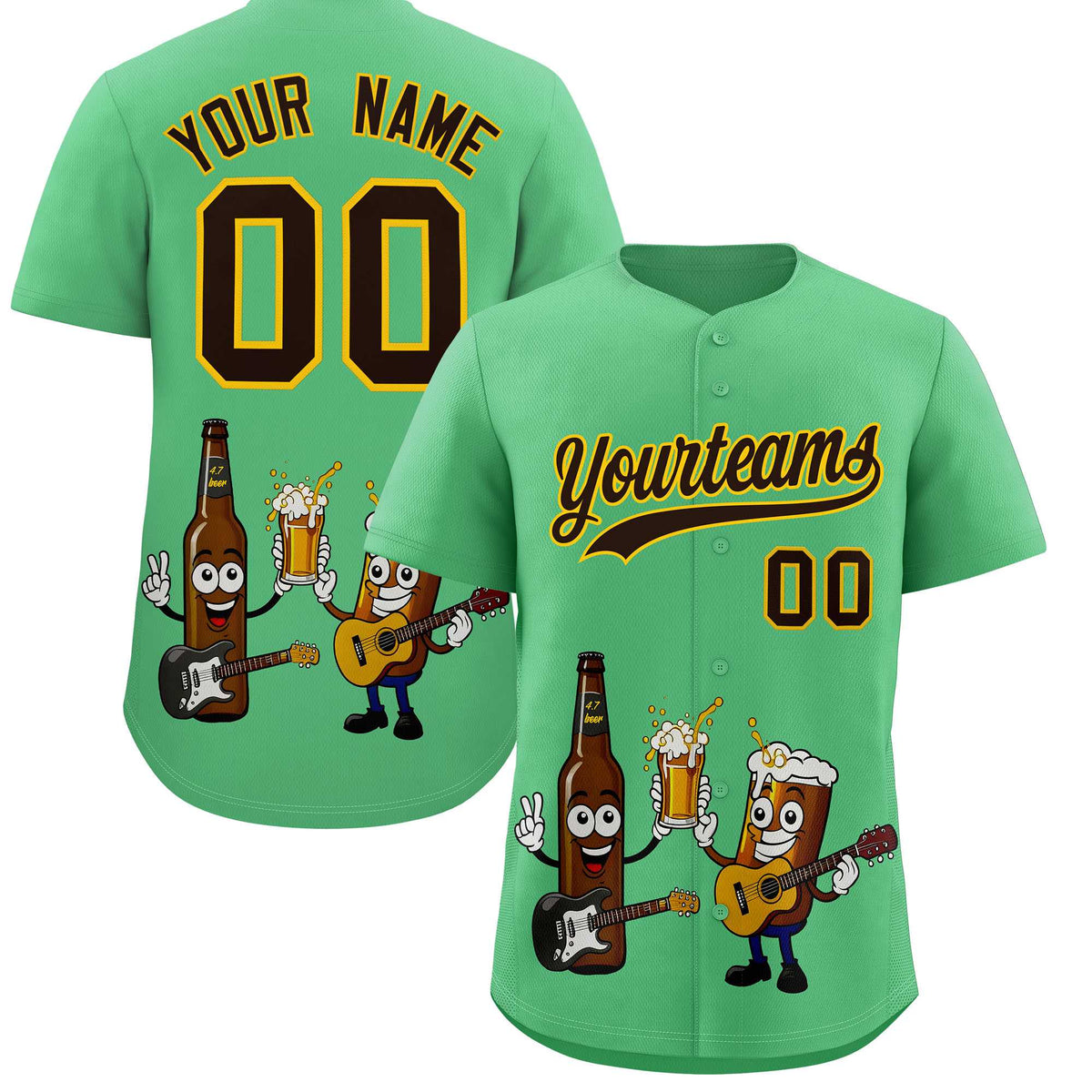 Custom Neon Green Personalized Team Shirts for Parties &amp; Training | KXKSHOP