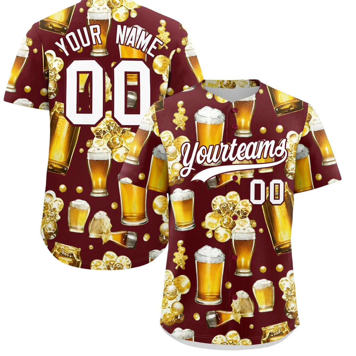Custom Burgundy Personalized Team Shirts for Parties & Training | KXKSHOP