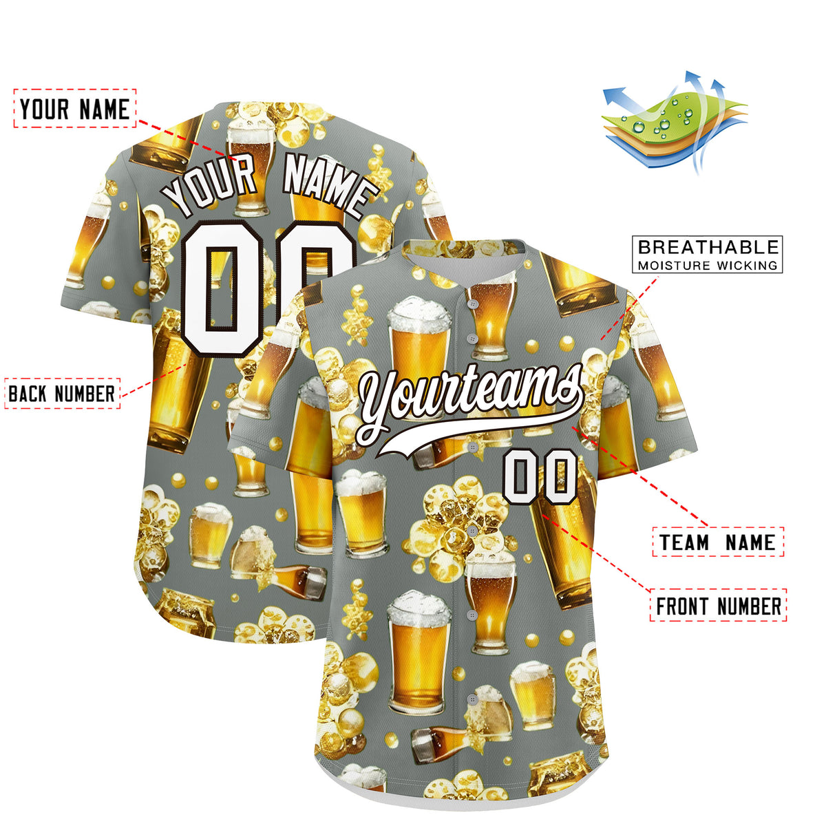 Custom Gray Personalized Team Shirts for Parties &amp; Training | KXKSHOP