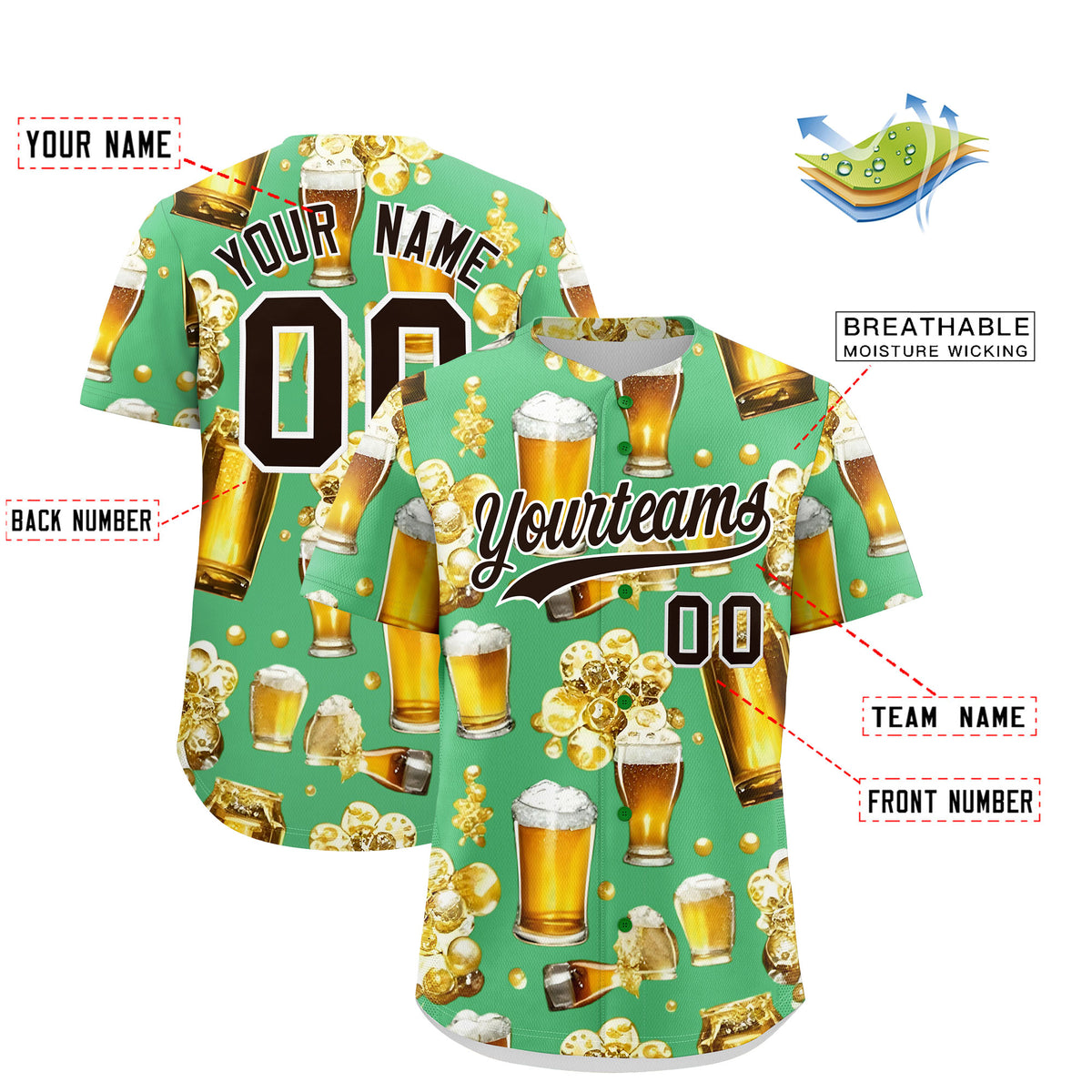 Custom Neon Green Personalized Team Shirts for Parties &amp; Training | KXKSHOP