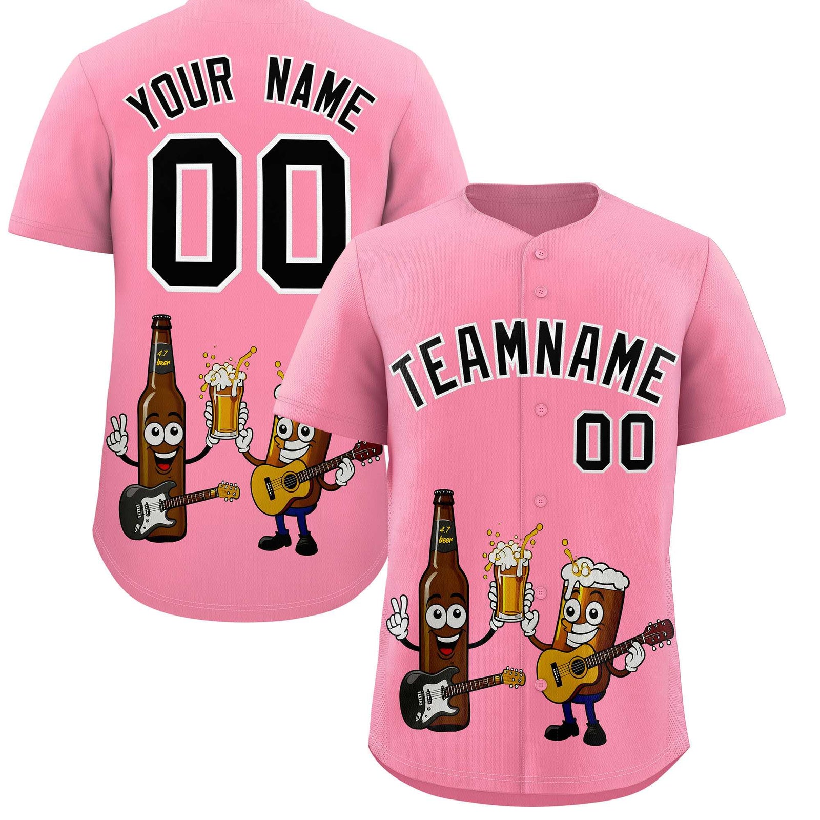 Custom Light Pink Personalized Team Shirts for Parties & Training | KXKSHOP