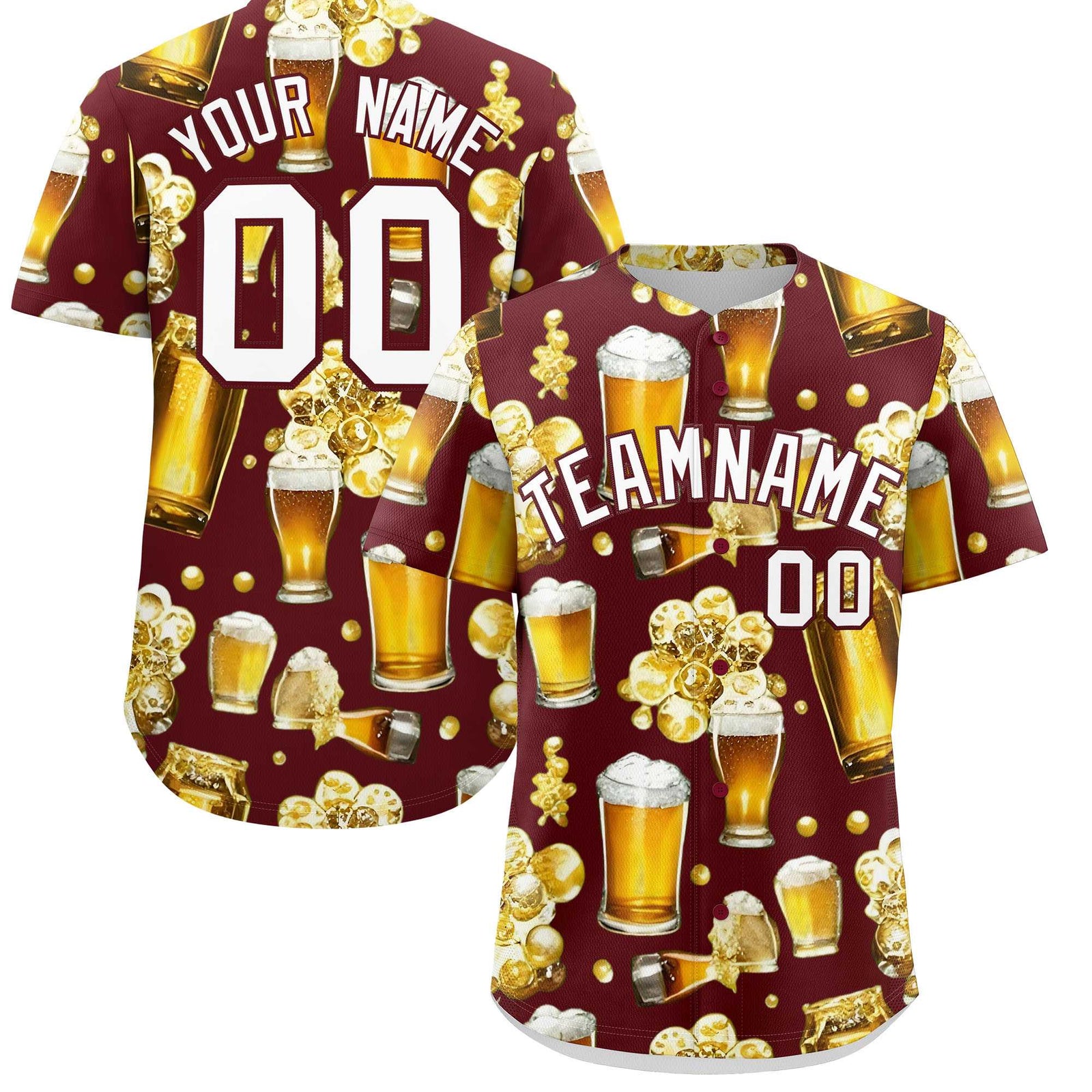 Custom Burgundy Personalized Team Shirts for Parties & Training | KXKSHOP