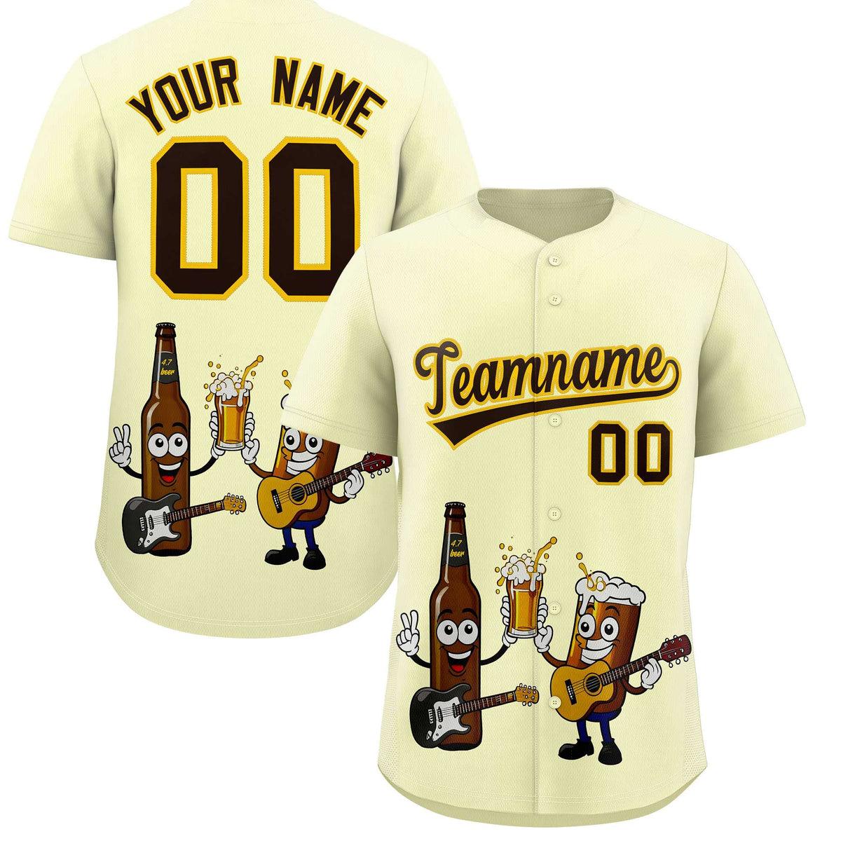 Custom Cream Personalized Team Shirts for Parties &amp; Training | KXKSHOP