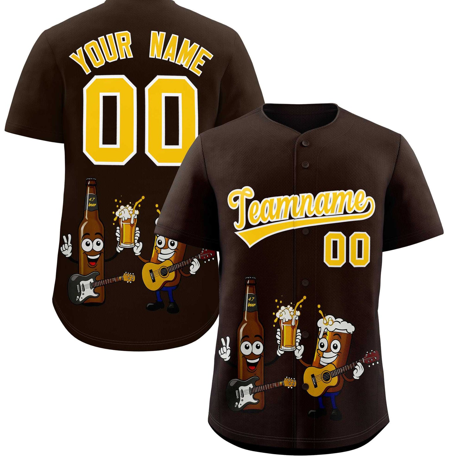 Custom Brown Personalized Team Shirts for Parties & Training | KXKSHOP