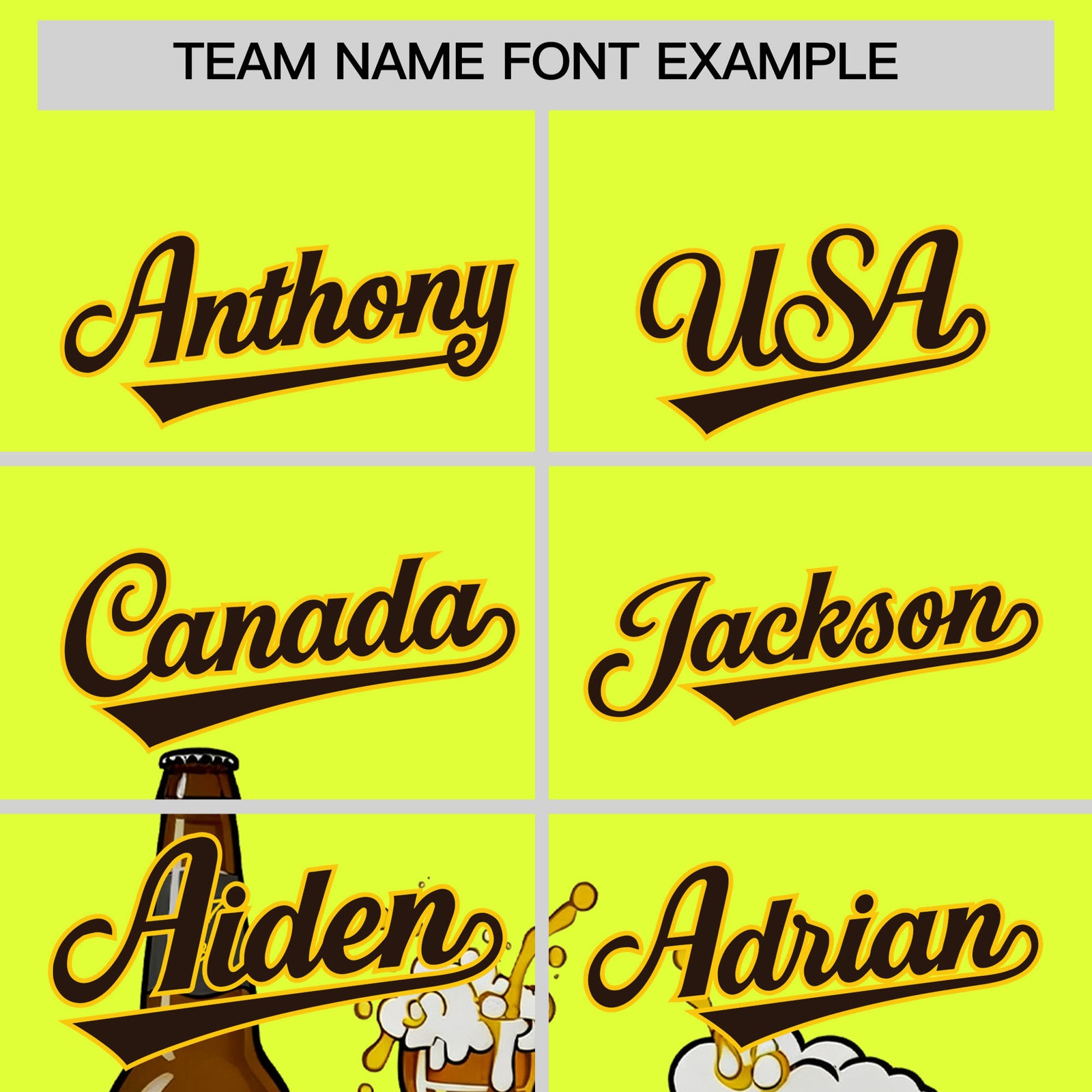 Custom Fluorescent Green Personalized Team Shirts for Parties & Training | KXKSHOP