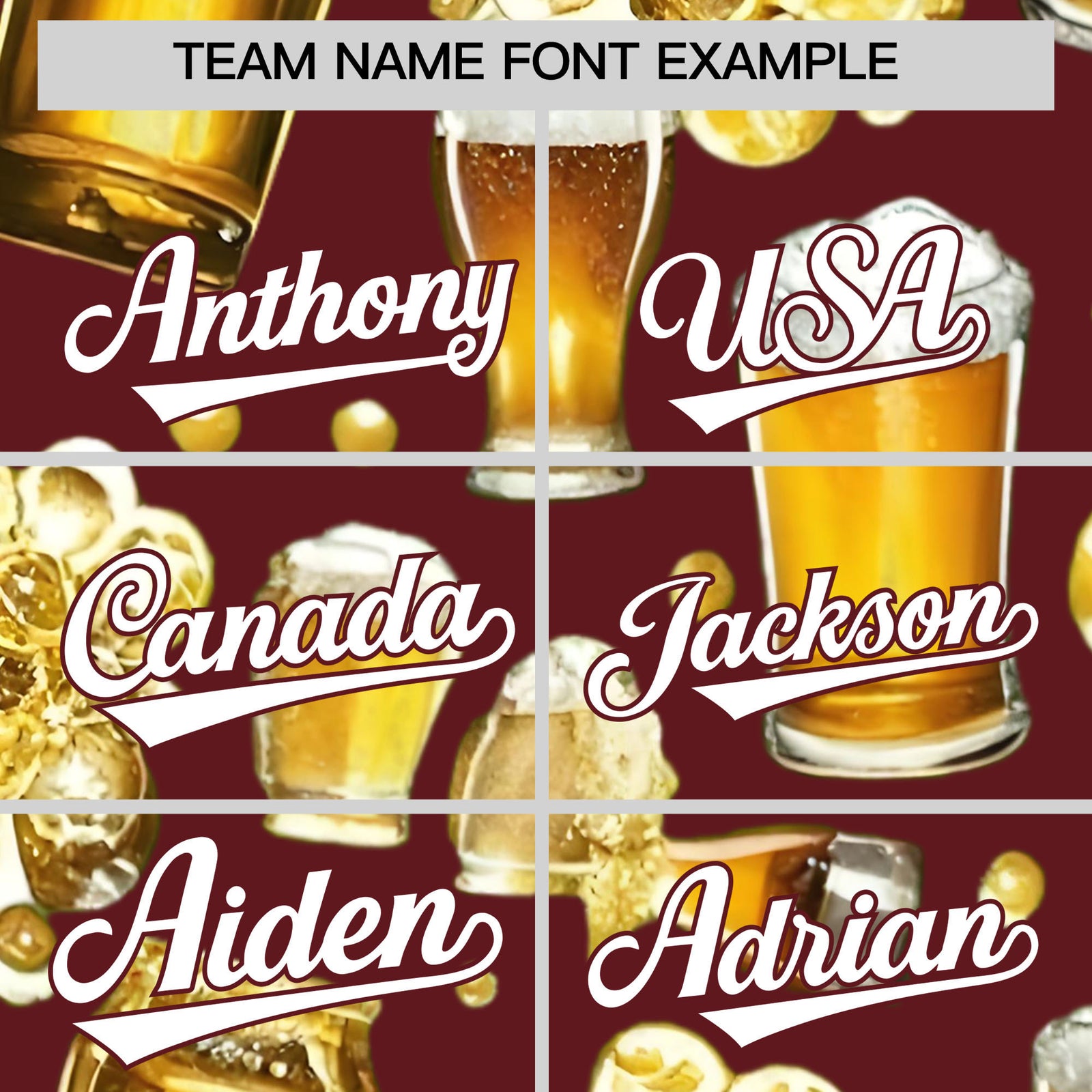 Custom Burgundy Personalized Team Shirts for Parties & Training | KXKSHOP