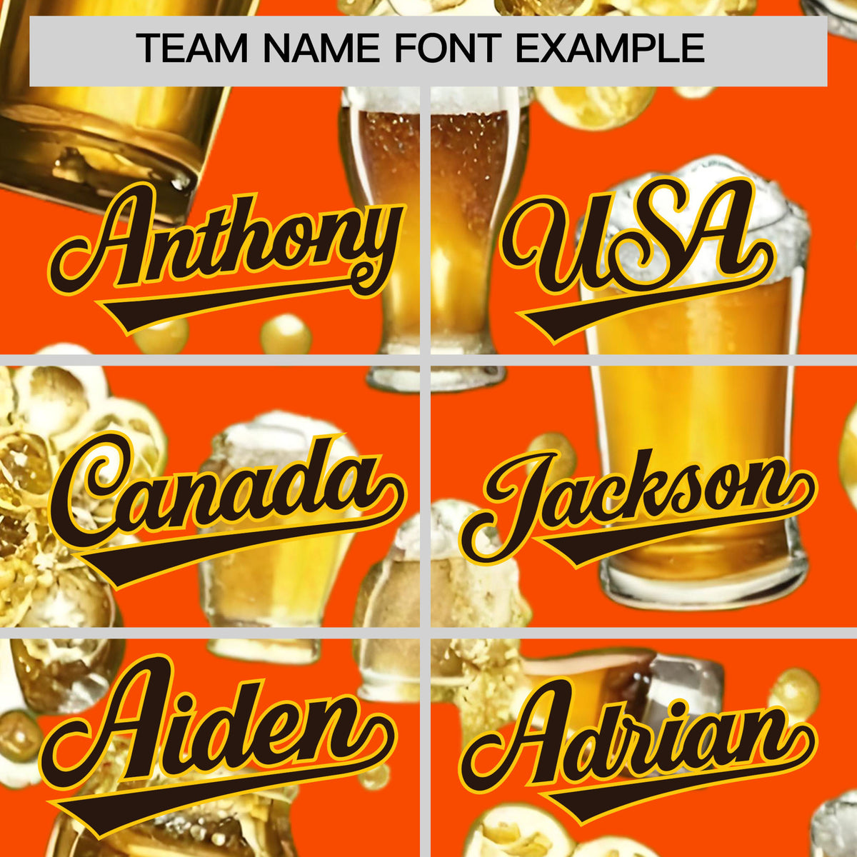Custom Orange Personalized Team Shirts for Parties &amp; Training | KXKSHOP
