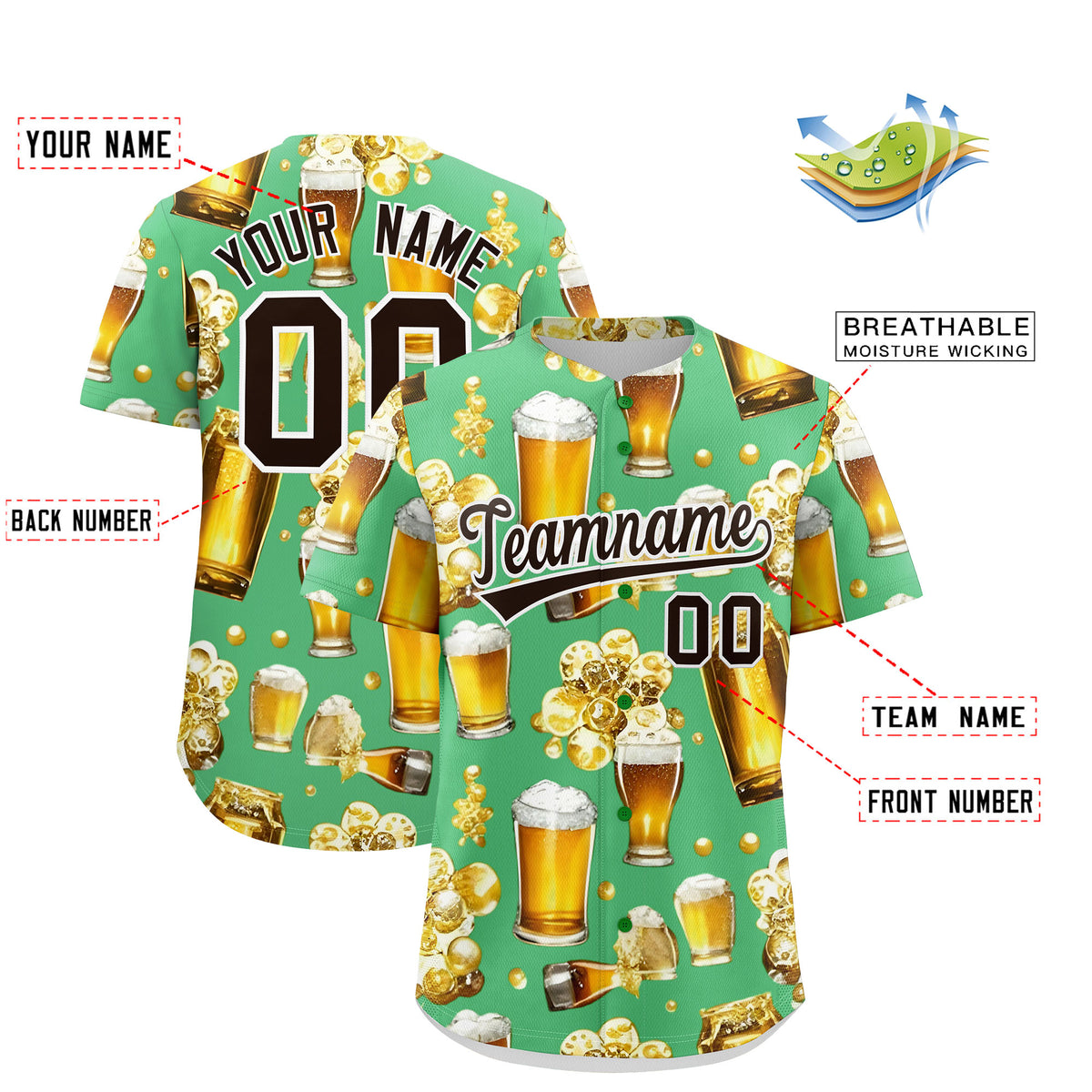 Custom Neon Green Personalized Team Shirts for Parties &amp; Training | KXKSHOP