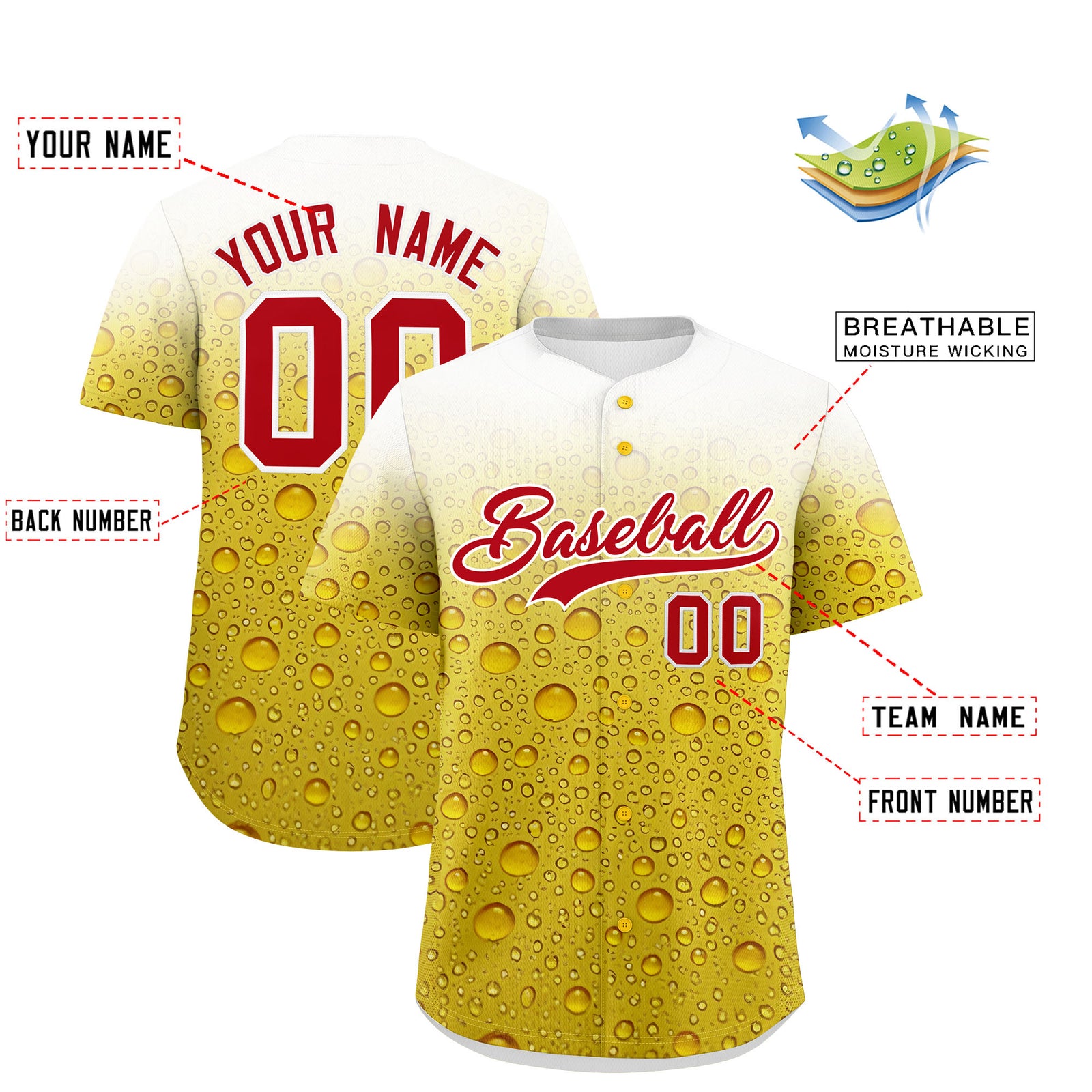 Custom Gold Personalized Team Shirts for Parties & Training | KXKSHOP