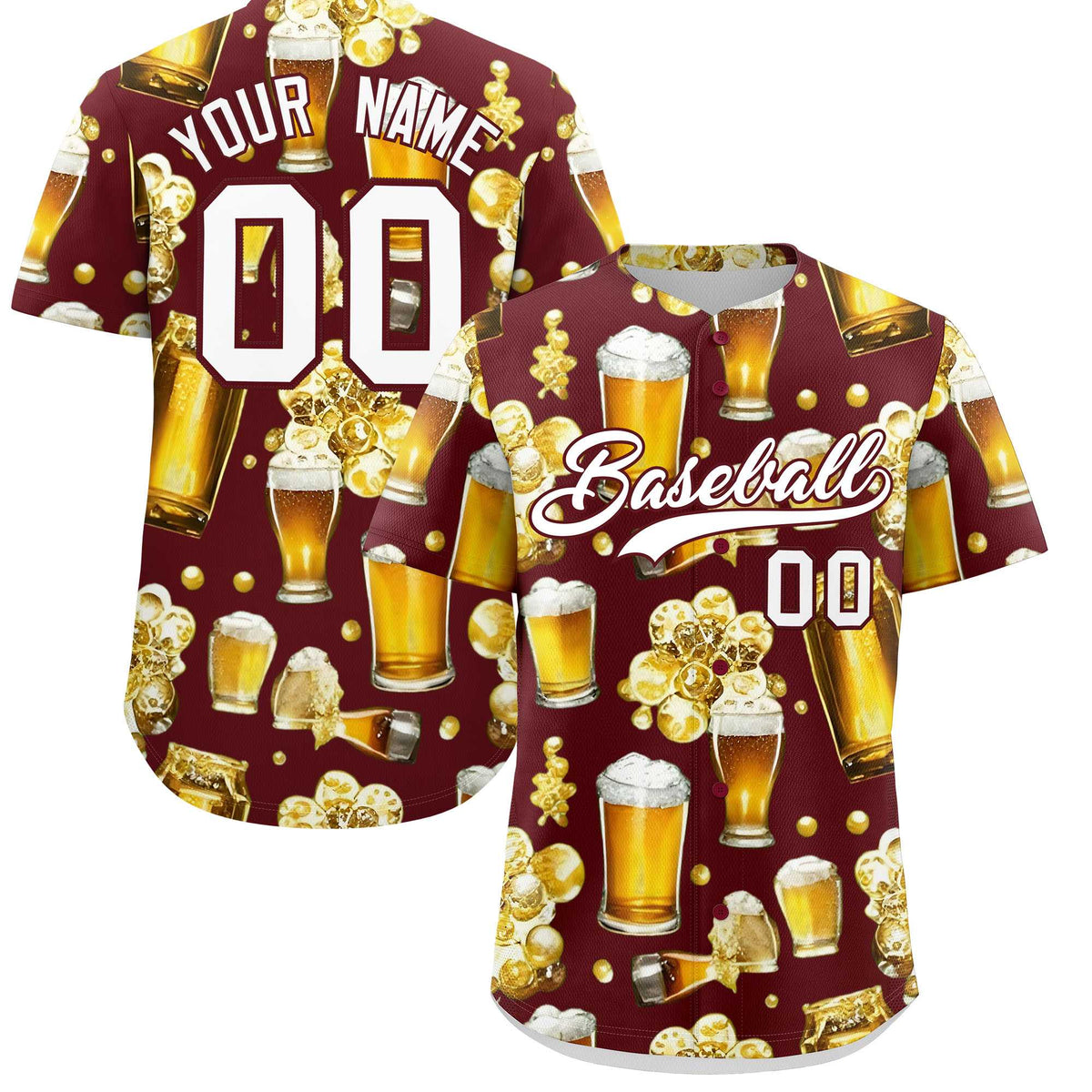 Custom Burgundy Personalized Team Shirts for Parties & Training | KXKSHOP