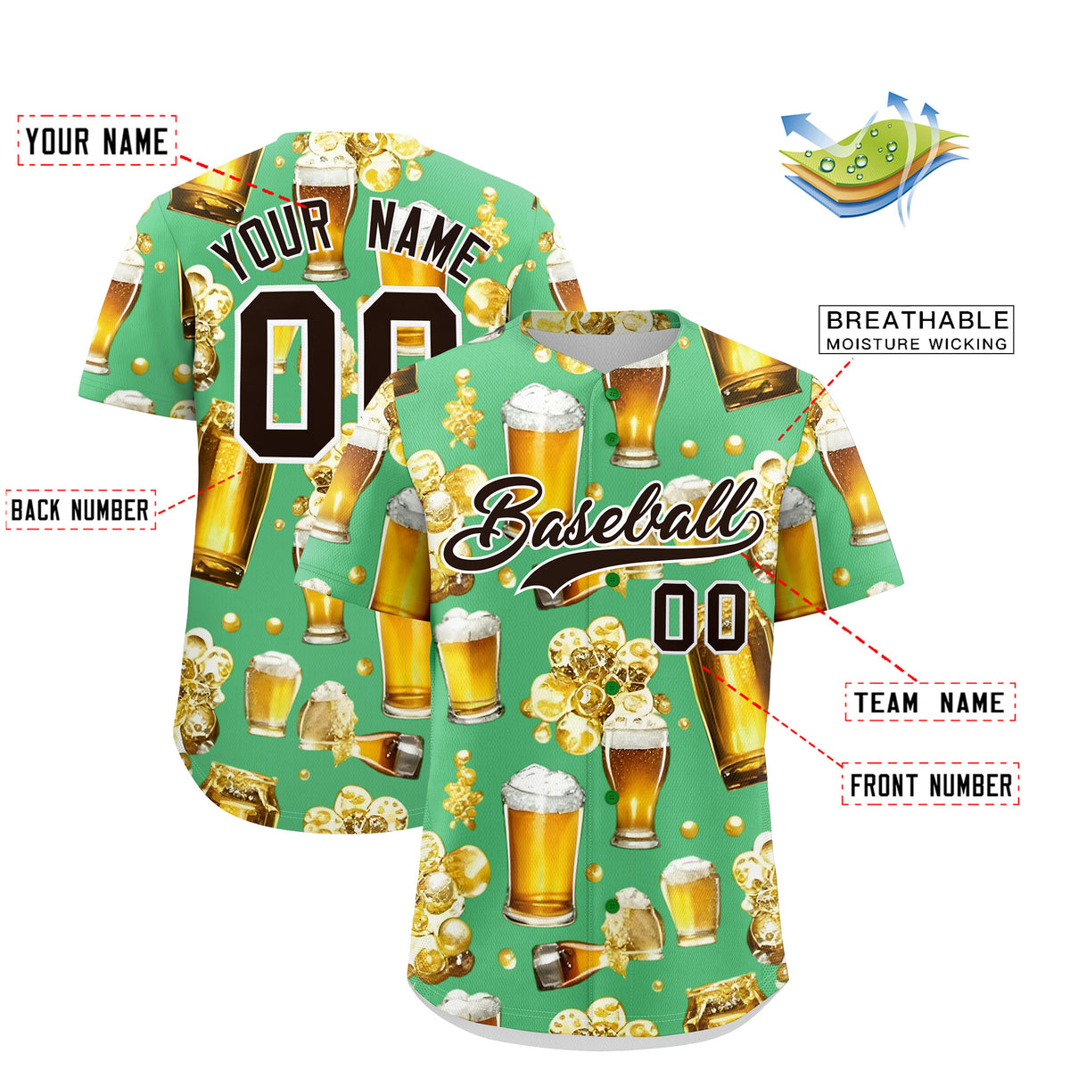 Custom Neon Green Personalized Team Shirts for Parties &amp; Training | KXKSHOP