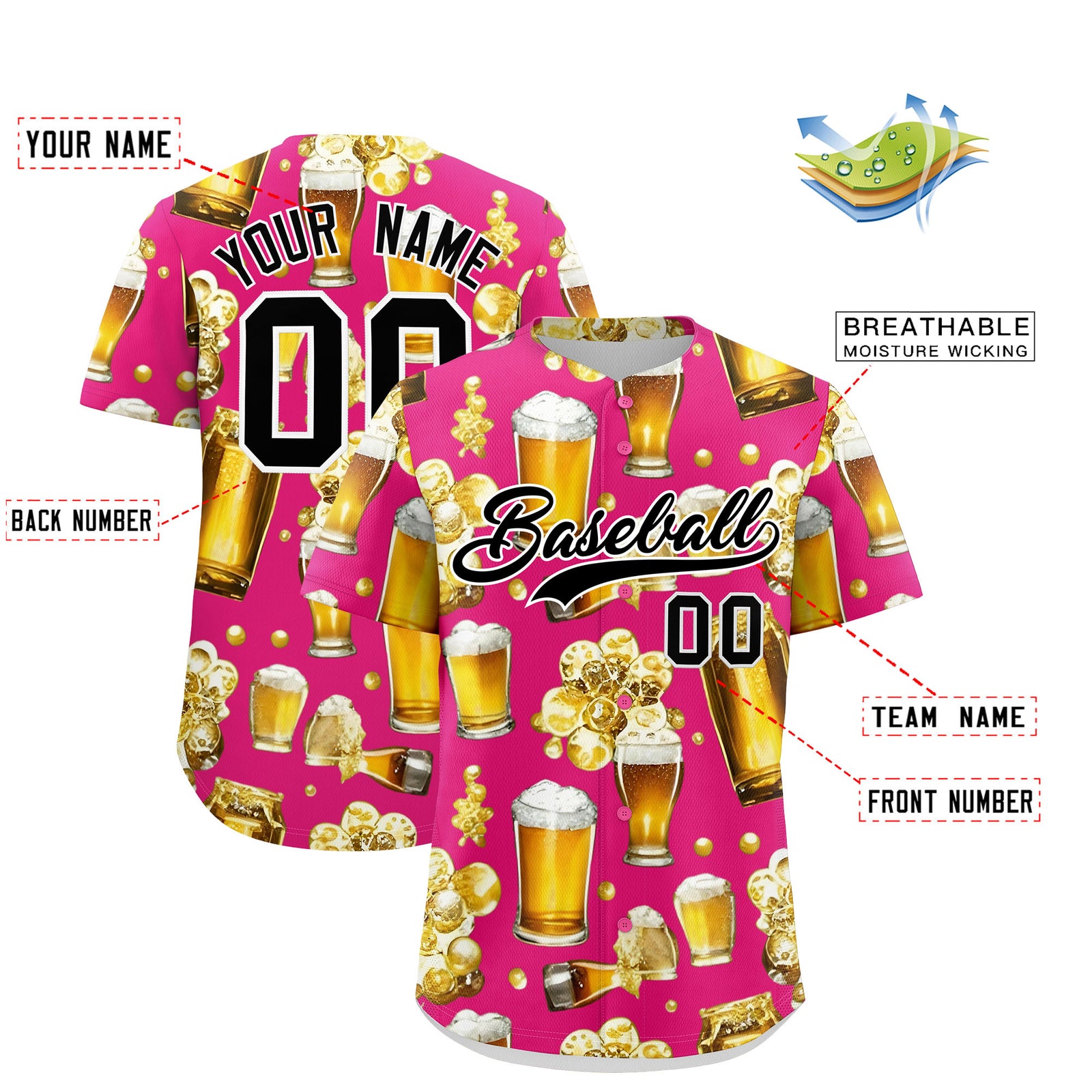 Custom Rose Red Personalized Team Shirts for Parties & Training | KXKSHOP