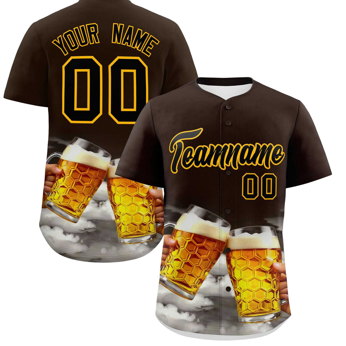 Custom Brown Personalized Team Shirts for Parties &amp; Training | KXKSHOP