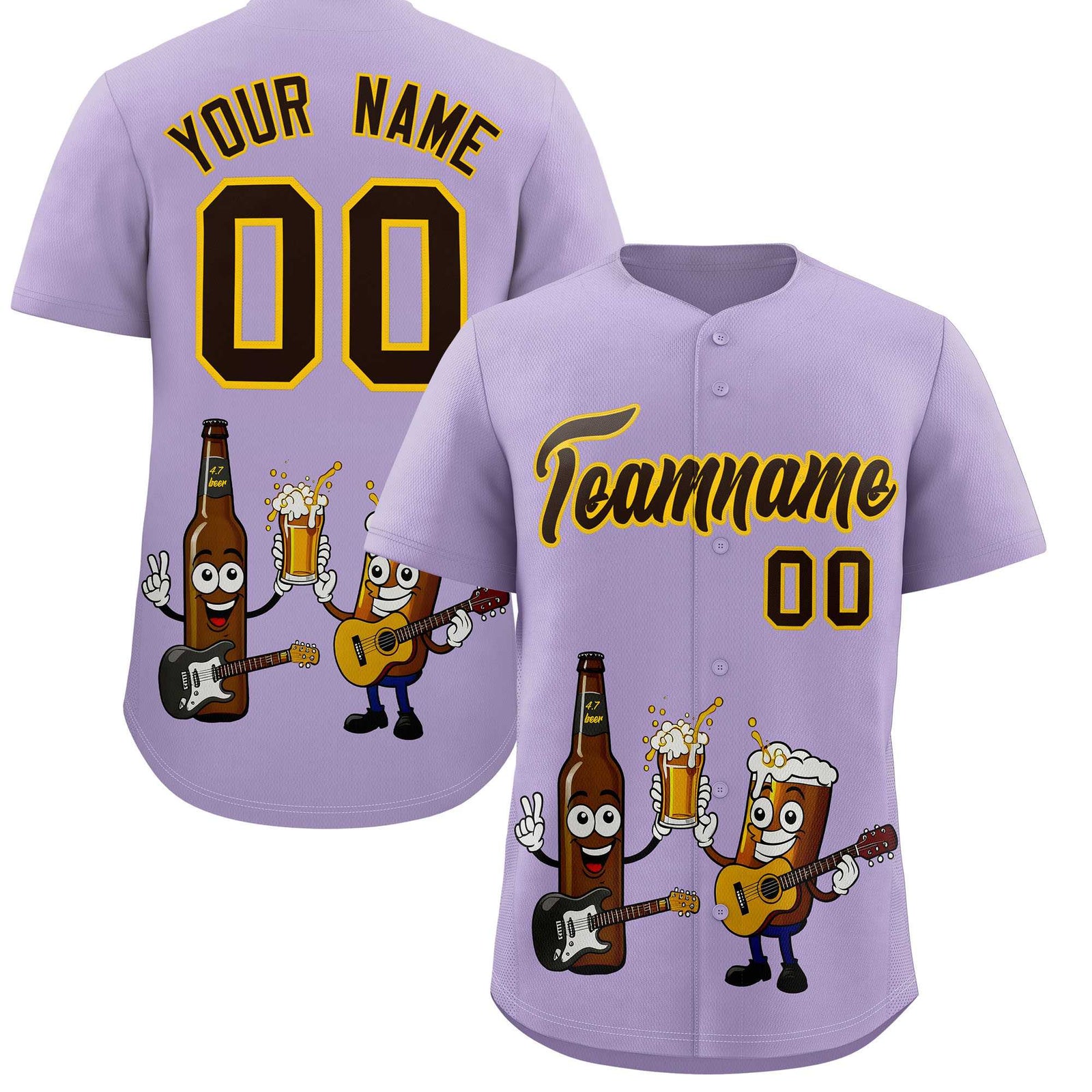 Custom Light Purple Personalized Team Shirts for Parties & Training | KXKSHOP