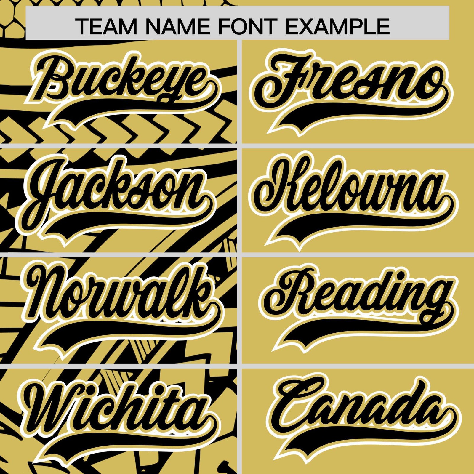 Custom Old Gold Black Split Fashion Tribal Pattern Authentic Baseball Jersey