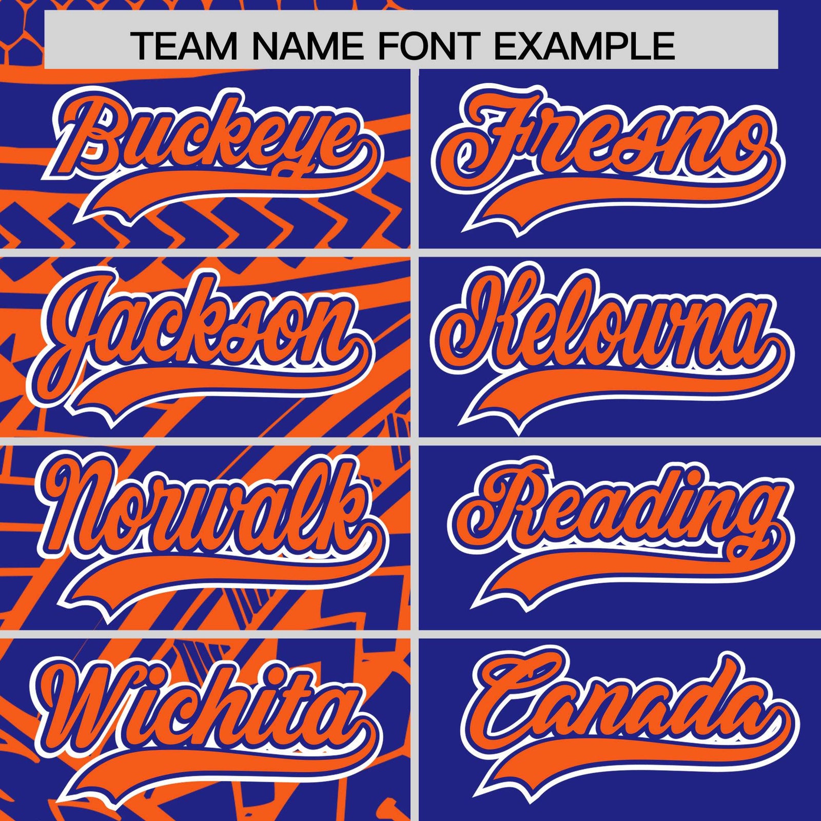 Custom Royal Orange Split Fashion Tribal Pattern Authentic Baseball Jersey