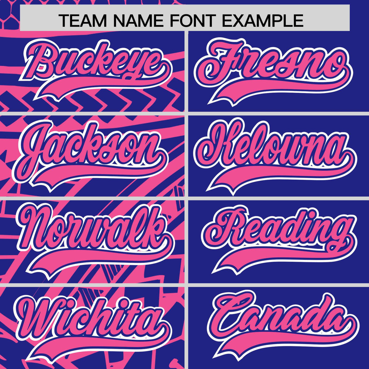 Custom Royal Pink Split Fashion Tribal Pattern Authentic Baseball Jersey