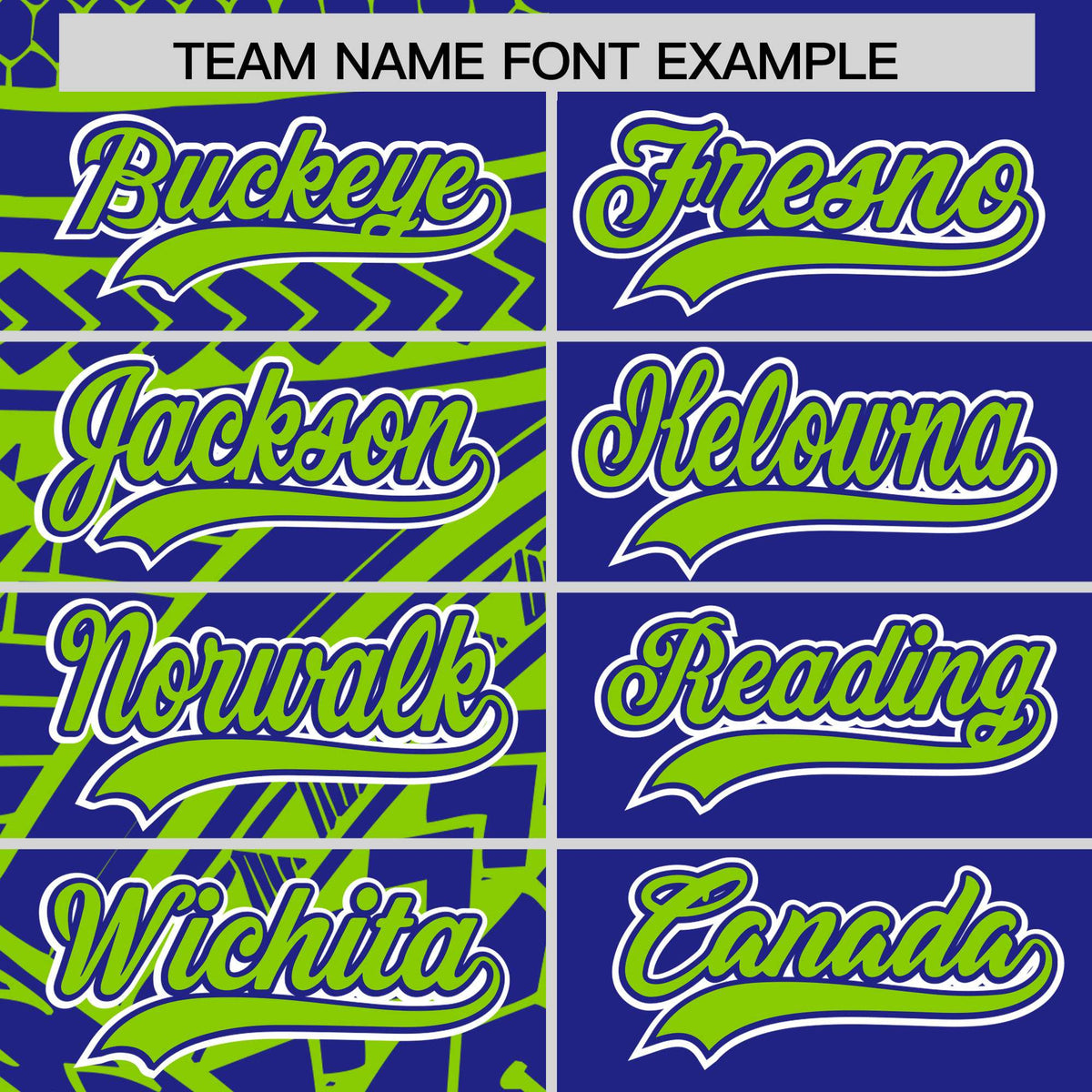 Custom Royal Neon Green Split Fashion Tribal Pattern Authentic Baseball Jersey
