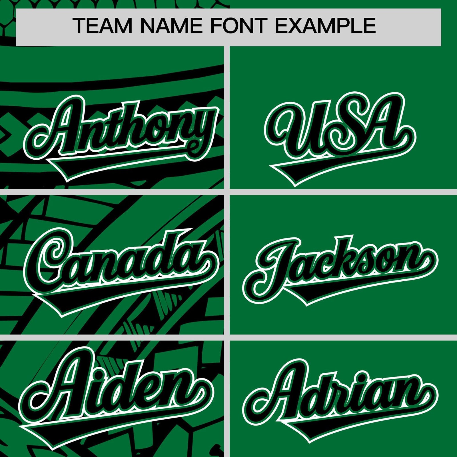 Custom Kelly Green Black Split Fashion Tribal Pattern Authentic Baseball Jersey