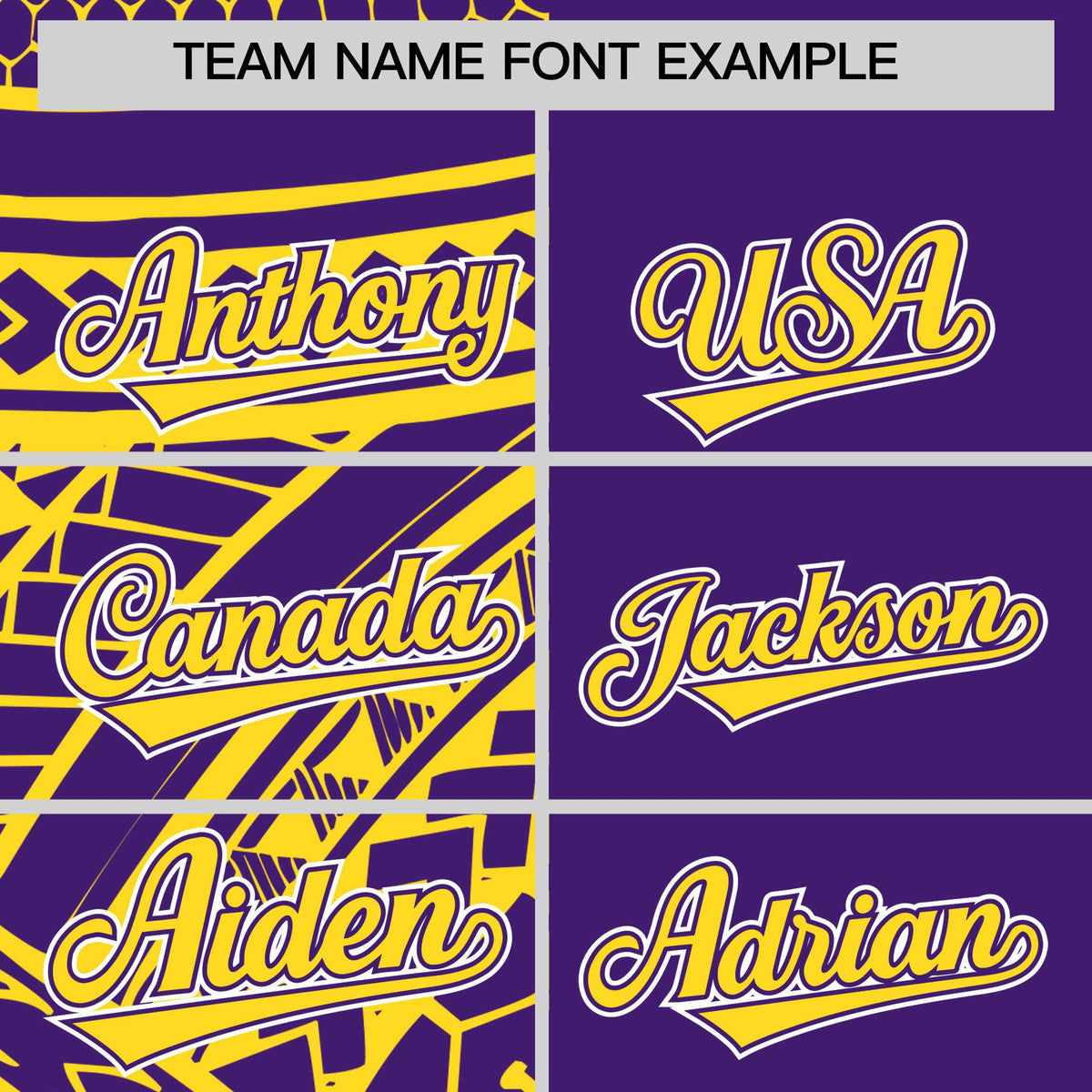 Custom Purple Gold Split Fashion Tribal Pattern Authentic Baseball Jersey