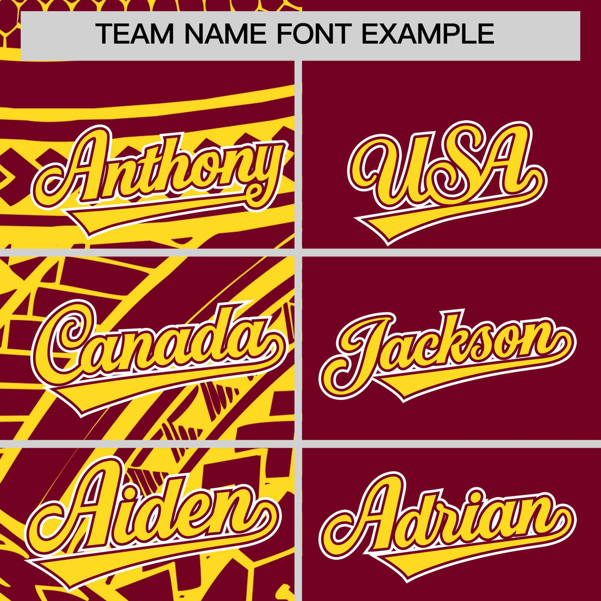 Custom Crimson Gold Split Fashion Tribal Pattern Authentic Baseball Jersey