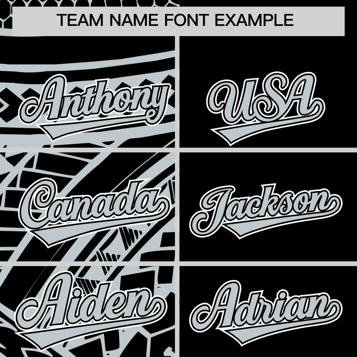 Custom Black Silver Split Fashion Tribal Pattern Authentic Baseball Jersey