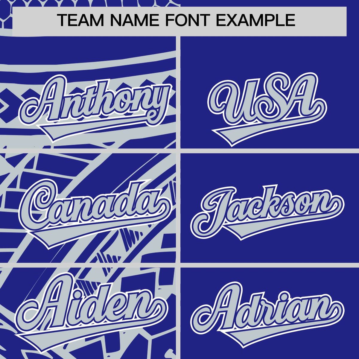 Custom Royal Silver Split Fashion Tribal Pattern Authentic Baseball Jersey