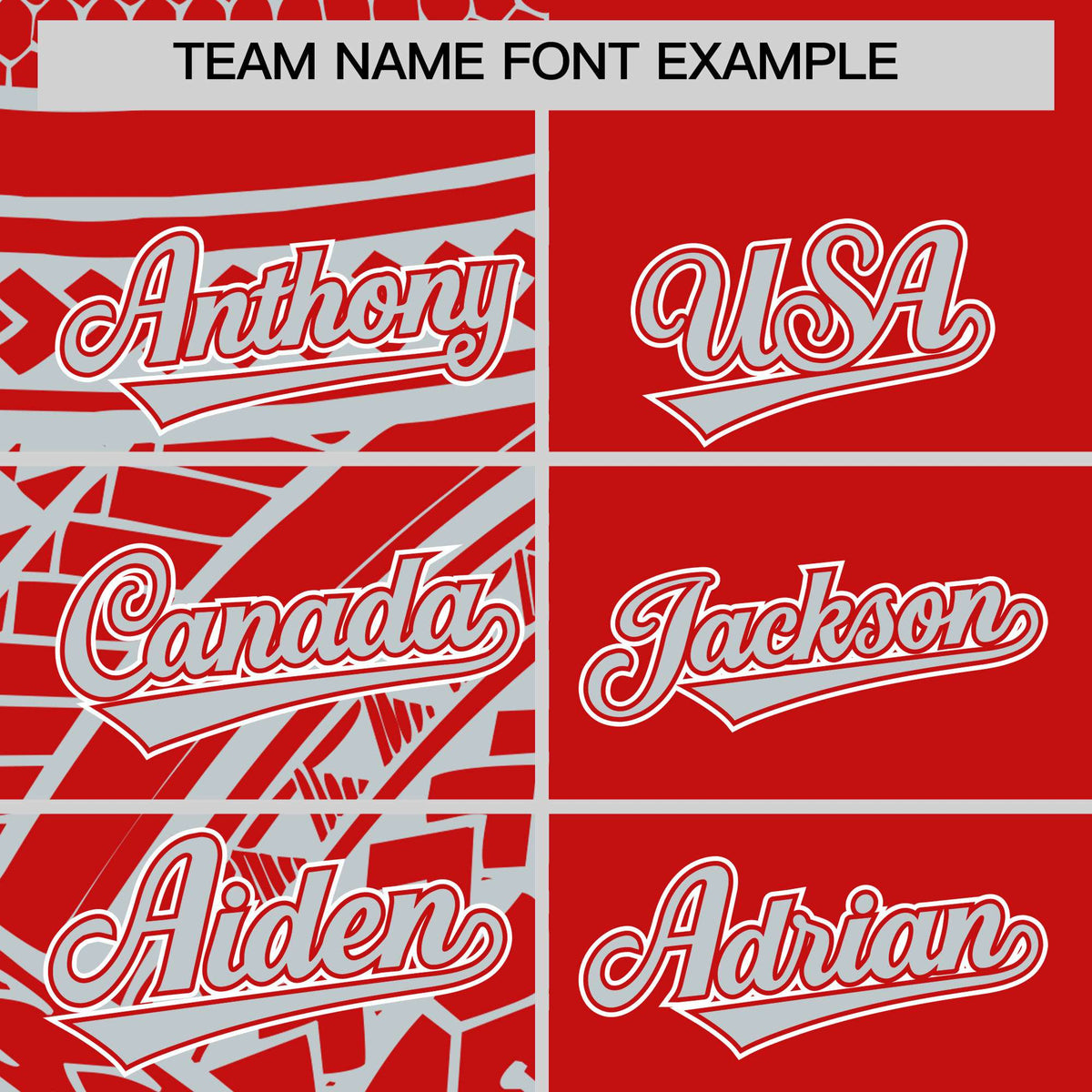 Custom Red Silver Split Fashion Tribal Pattern Authentic Baseball Jersey