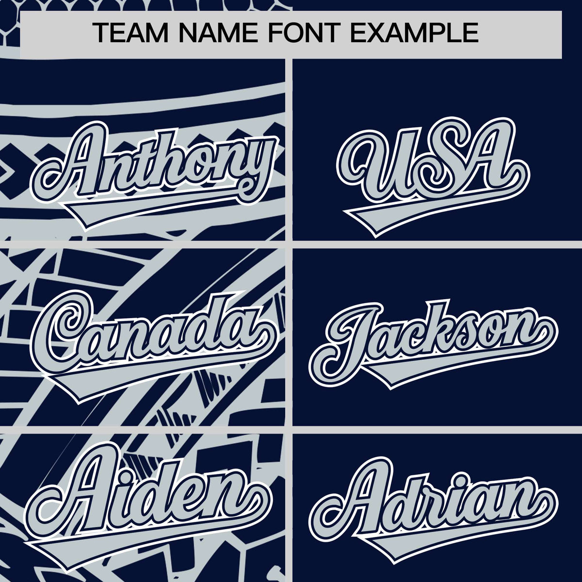 Custom Navy Silver Split Fashion Tribal Pattern Authentic Baseball Jersey