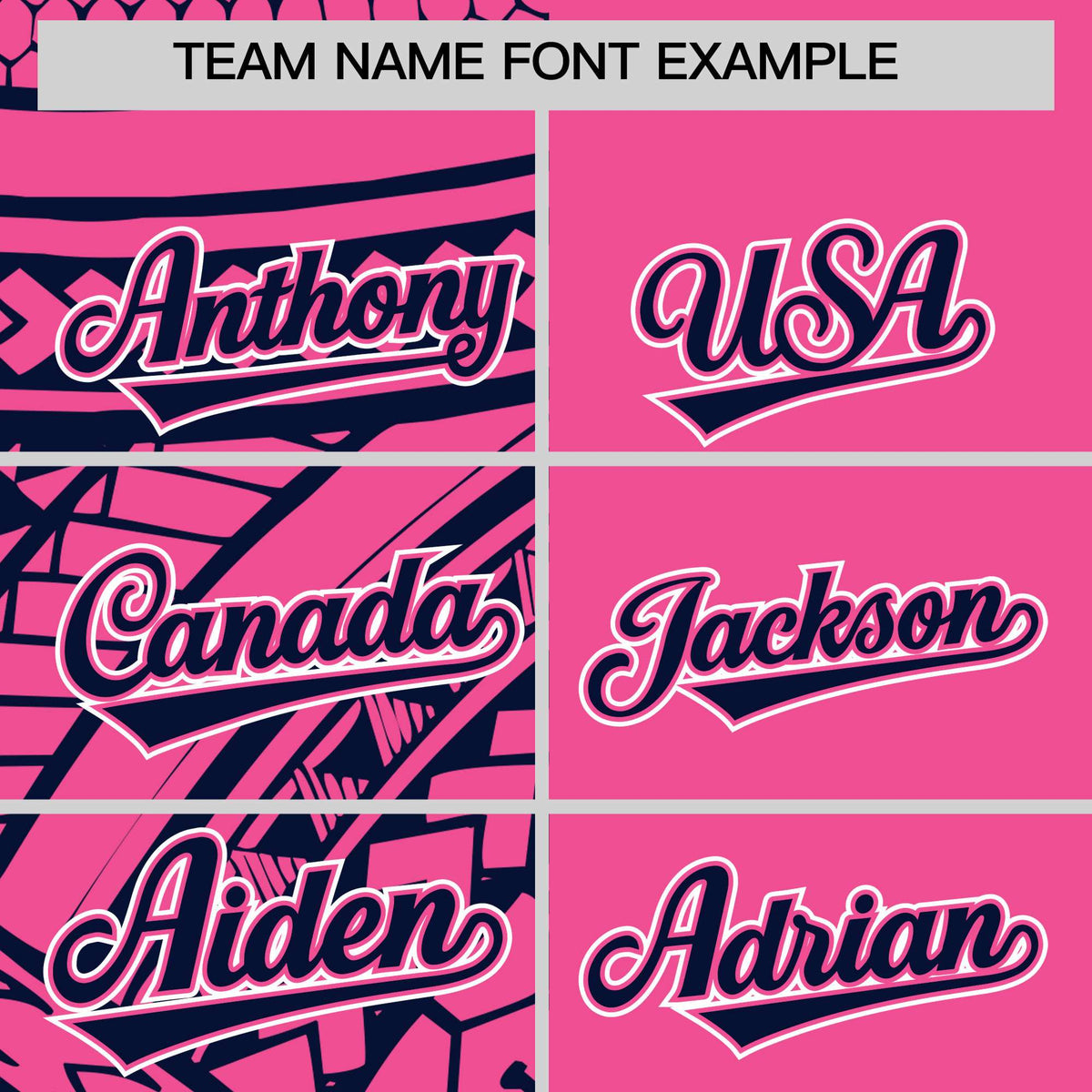 Custom Pink Navy Split Fashion Tribal Pattern Authentic Baseball Jersey