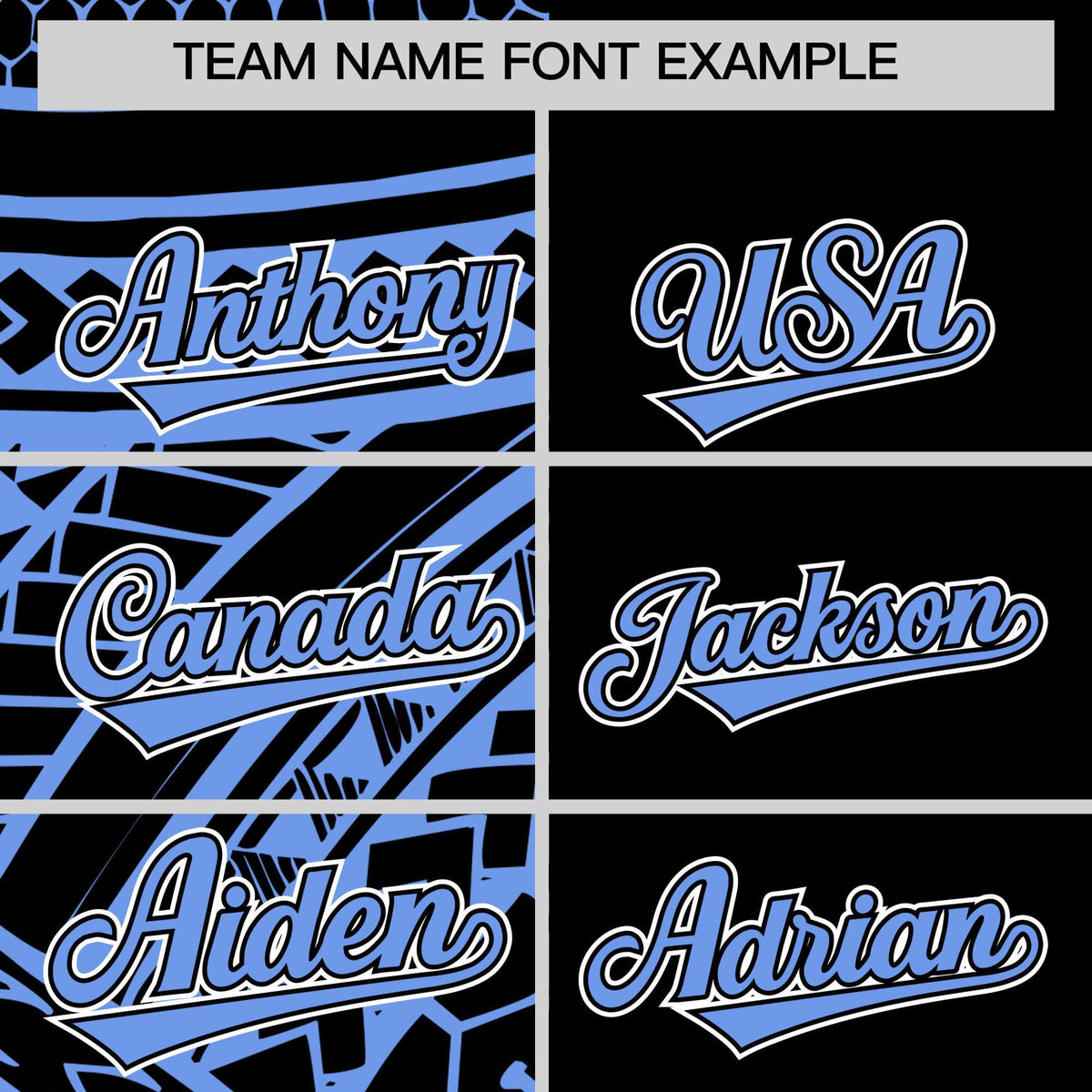 Custom Black Light Blue Split Fashion Tribal Pattern Authentic Baseball Jersey