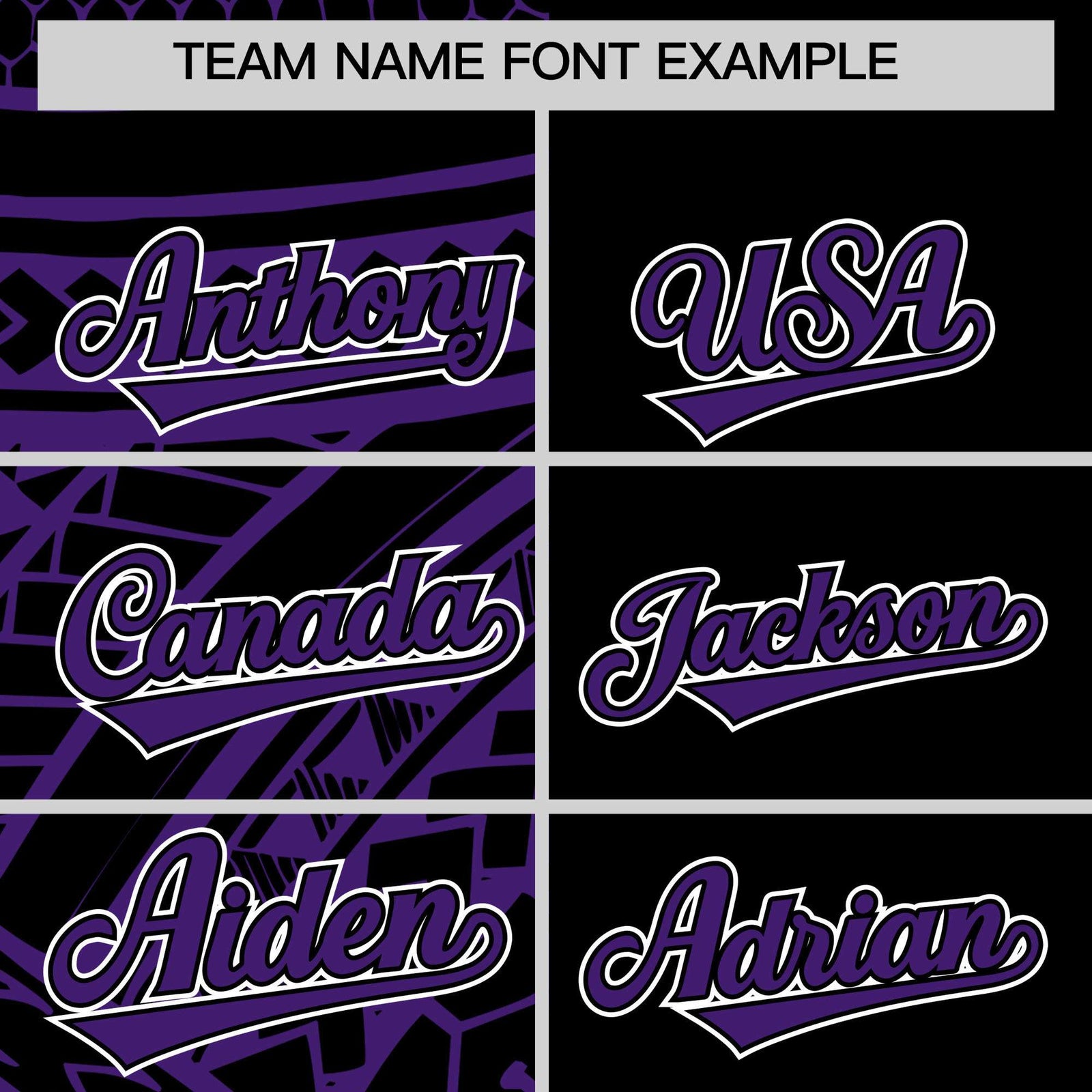 Custom Black Purple Split Fashion Tribal Pattern Authentic Baseball Jersey
