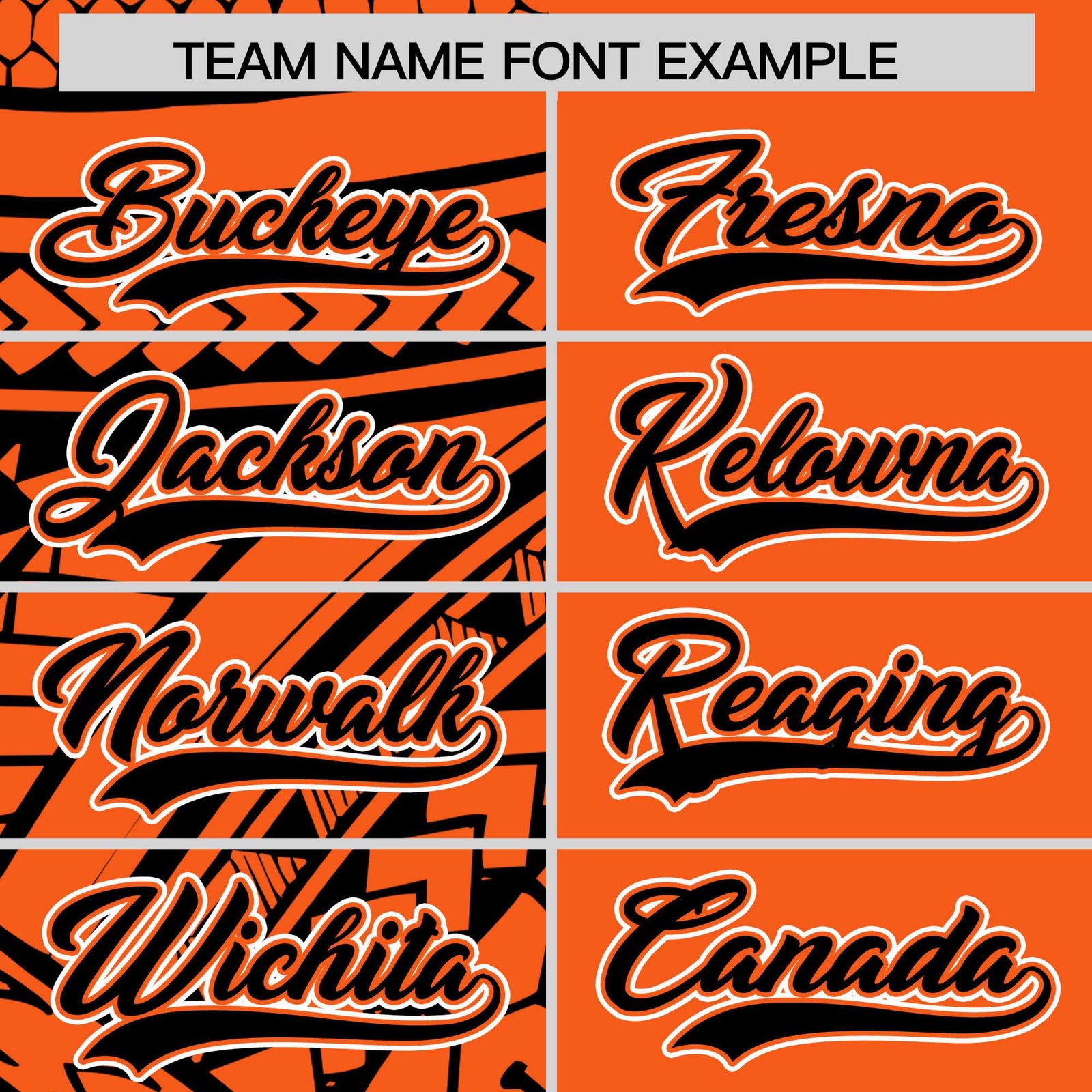 Custom Orange Black Split Fashion Tribal Pattern Authentic Baseball Jersey