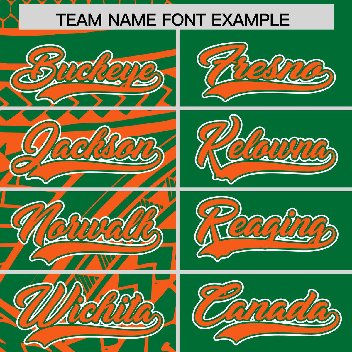 Custom Kelly Green Orange Split Fashion Tribal Pattern Authentic Baseball Jersey