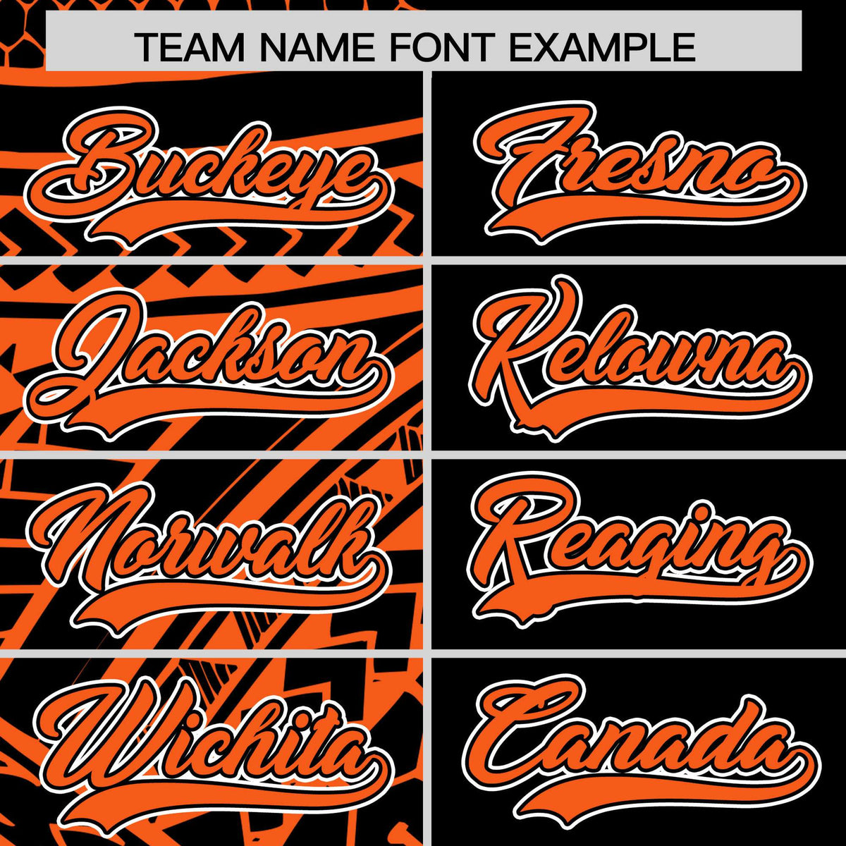 Custom Black Orange Split Fashion Tribal Pattern Authentic Baseball Jersey