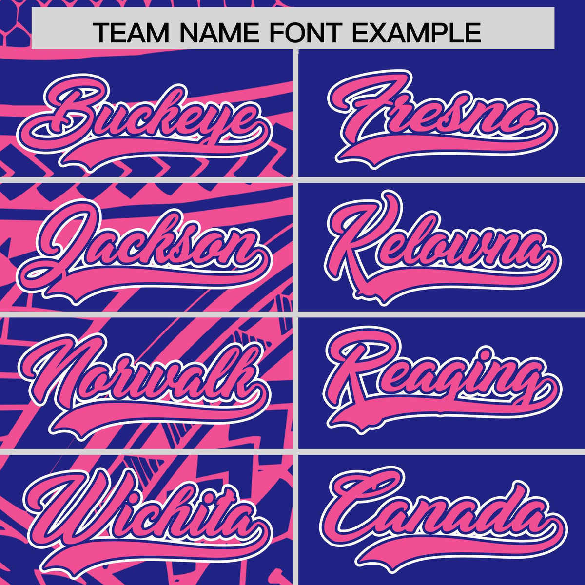 Custom Royal Pink Split Fashion Tribal Pattern Authentic Baseball Jersey