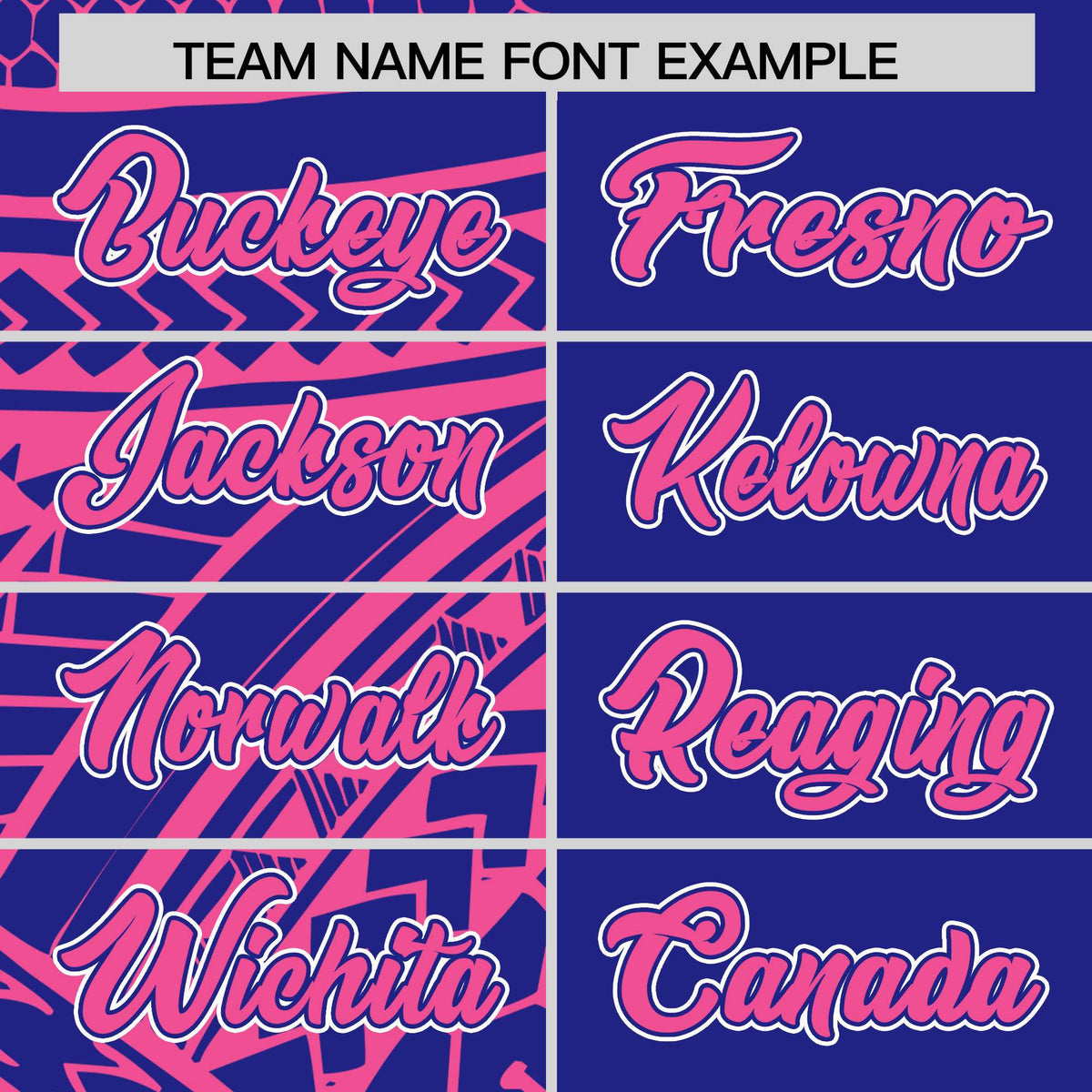 Custom Royal Pink Split Fashion Tribal Pattern Authentic Baseball Jersey