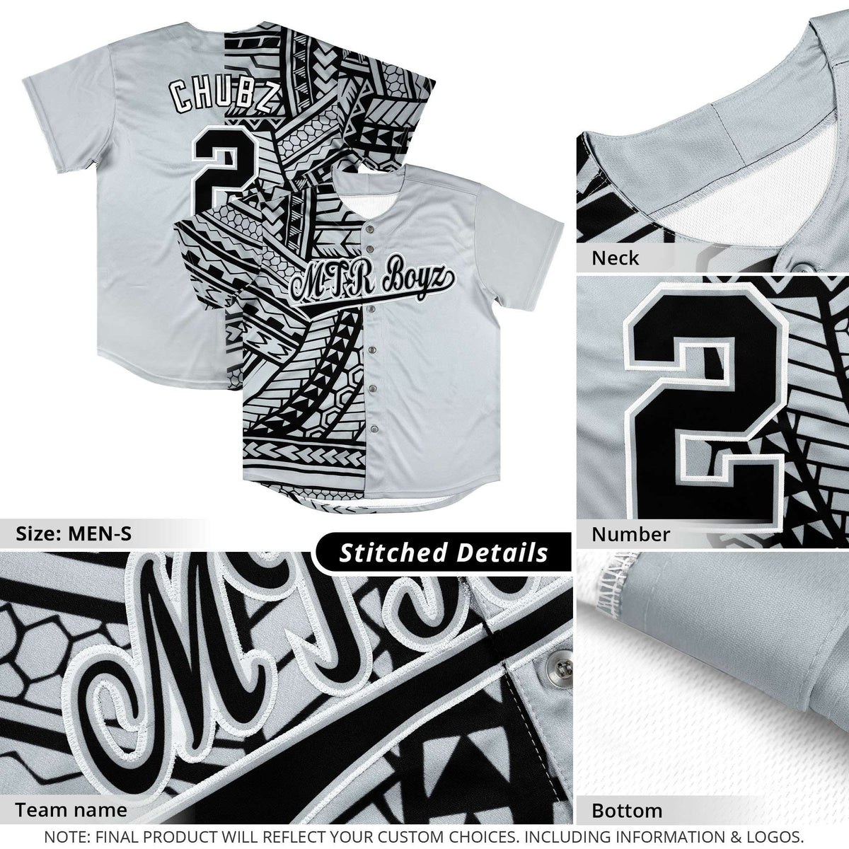 Custom White Kelly Green Split Fashion Tribal Pattern Authentic Baseball Jersey