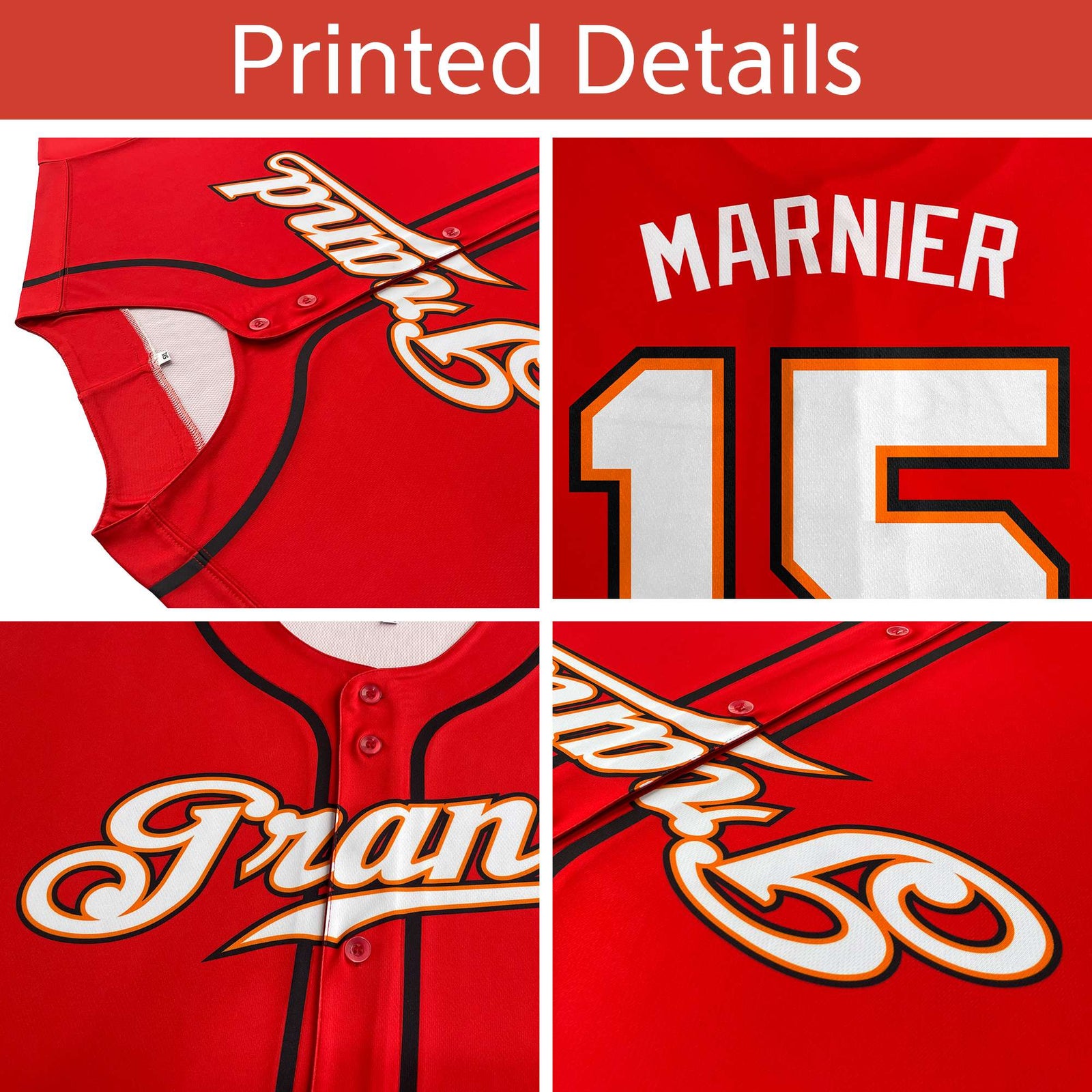 Custom Red Gold Split Fashion Tribal Pattern Authentic Baseball Jersey