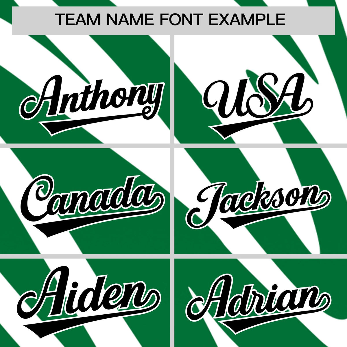 Custom Kelly Green White Tiger Stripe Gradient Animal Print Personalized Team Shirt Baseball Jersey