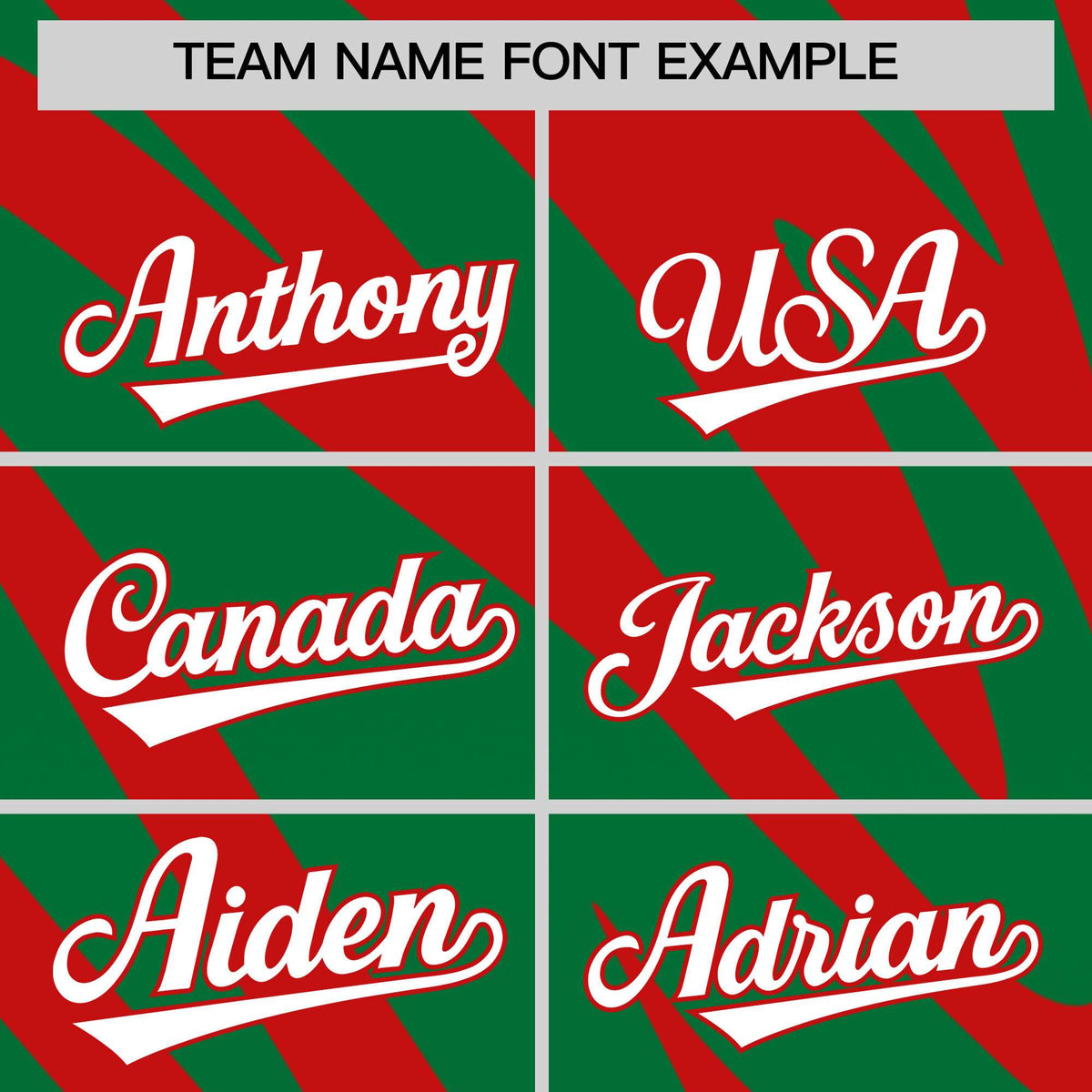 Custom Kelly Green Red Tiger Stripe Gradient Animal Print Personalized Team Shirt Baseball Jersey