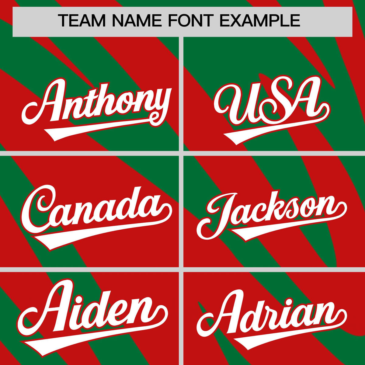 Custom Kelly Green Red Tiger Stripe Gradient Animal Print Personalized Team Shirt Baseball Jersey